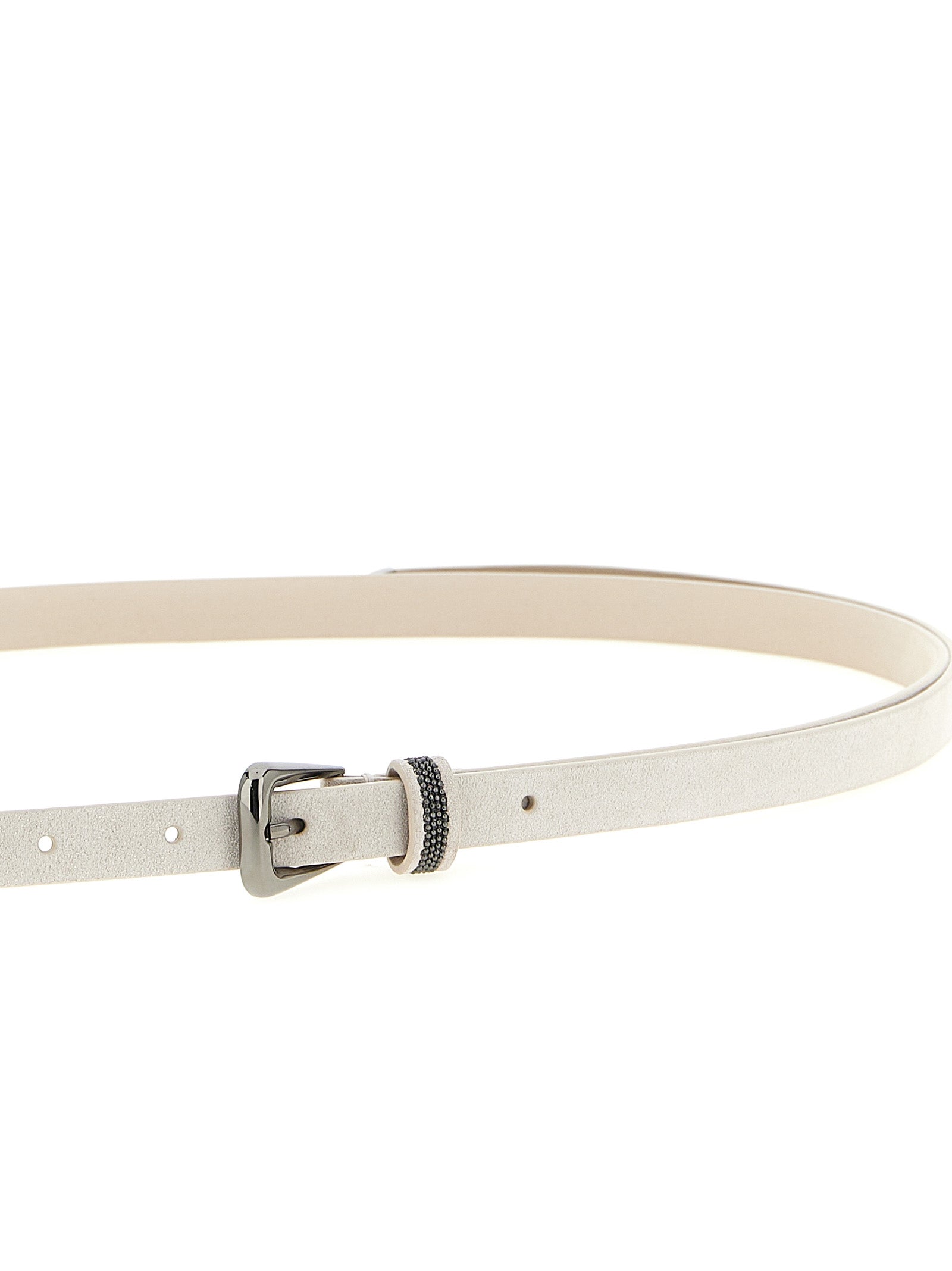 Brunello Cucinelli Monile Suede Belt