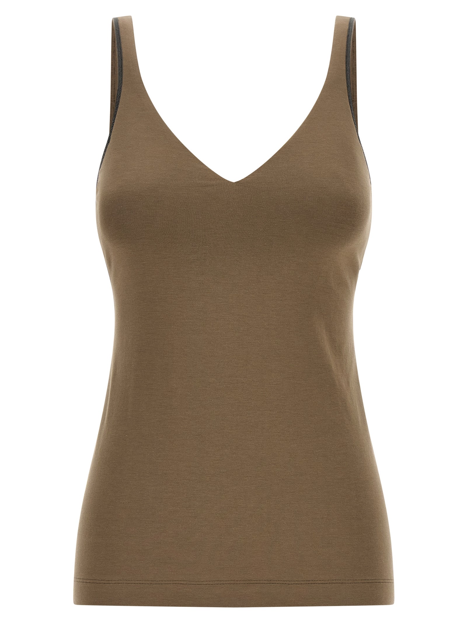Brunello Cucinelli Shiny Straps Top