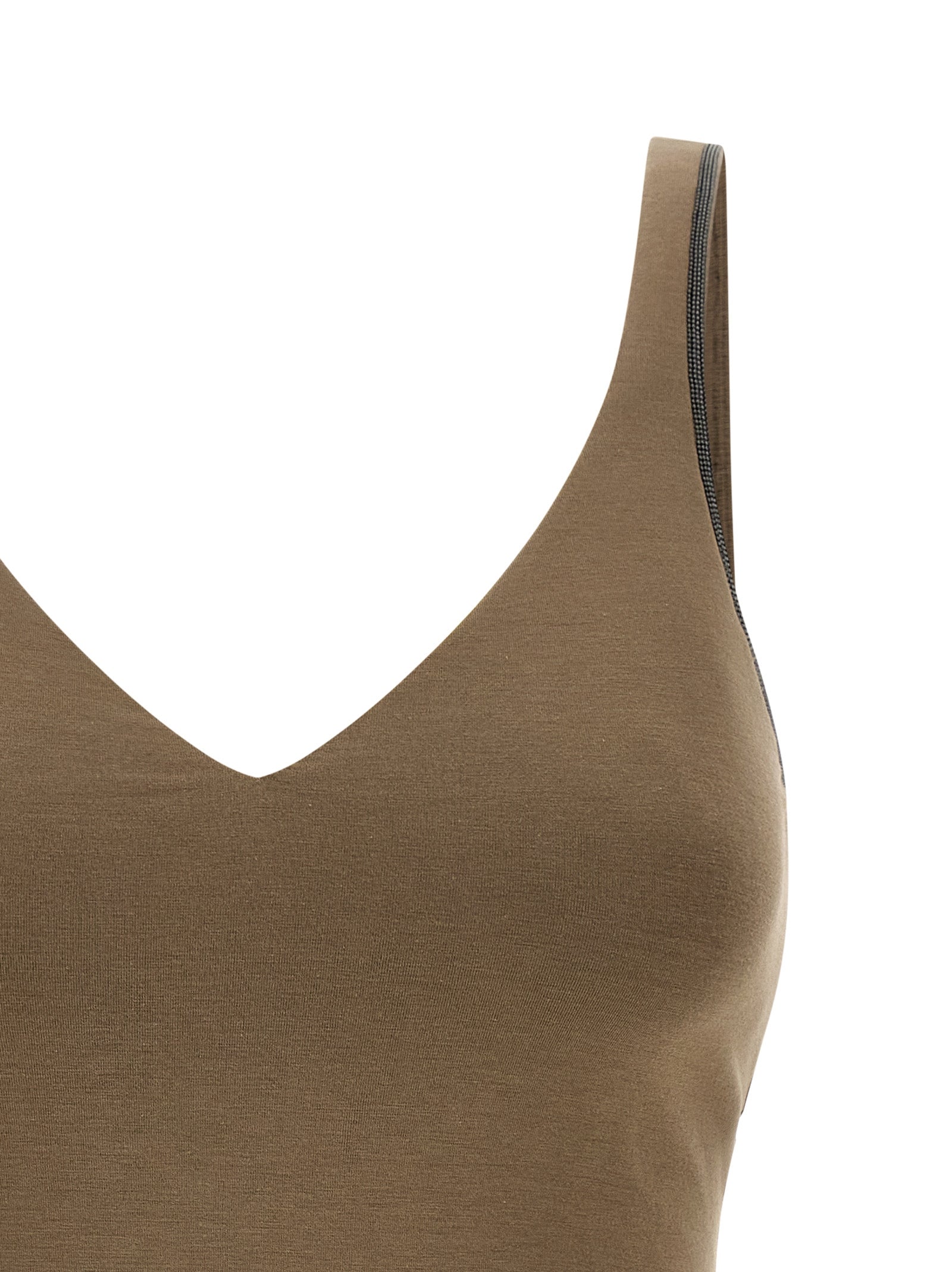 Brunello Cucinelli Shiny Straps Top