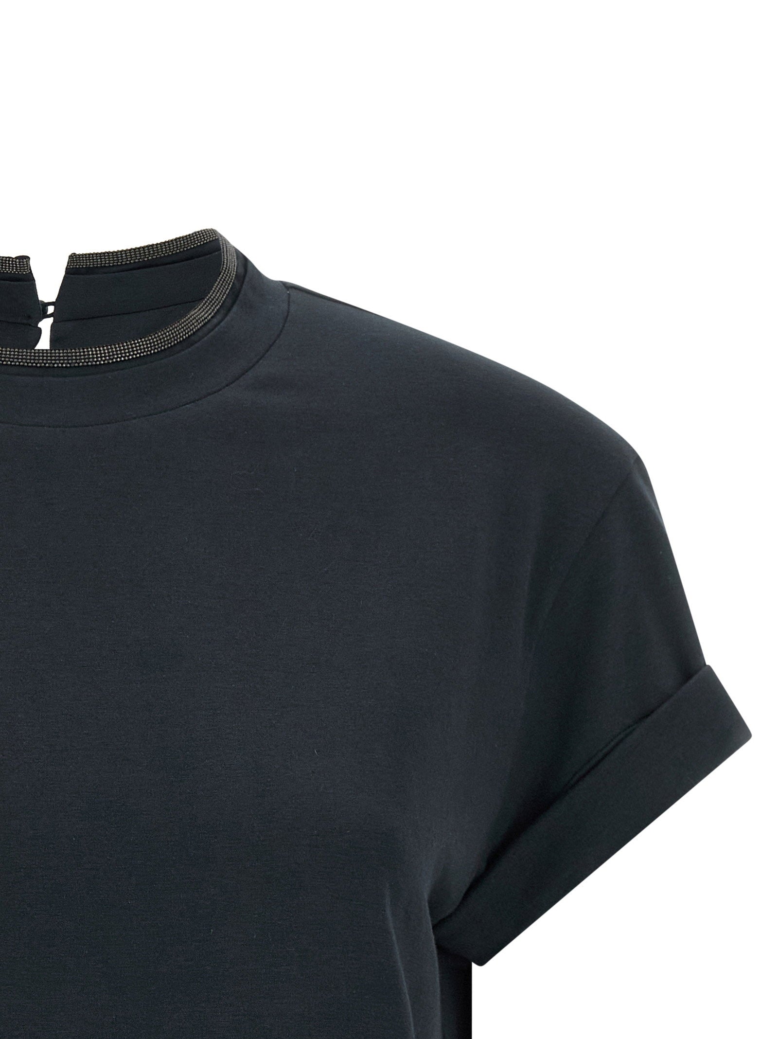 Brunello Cucinelli Shiny Collar T-shirt