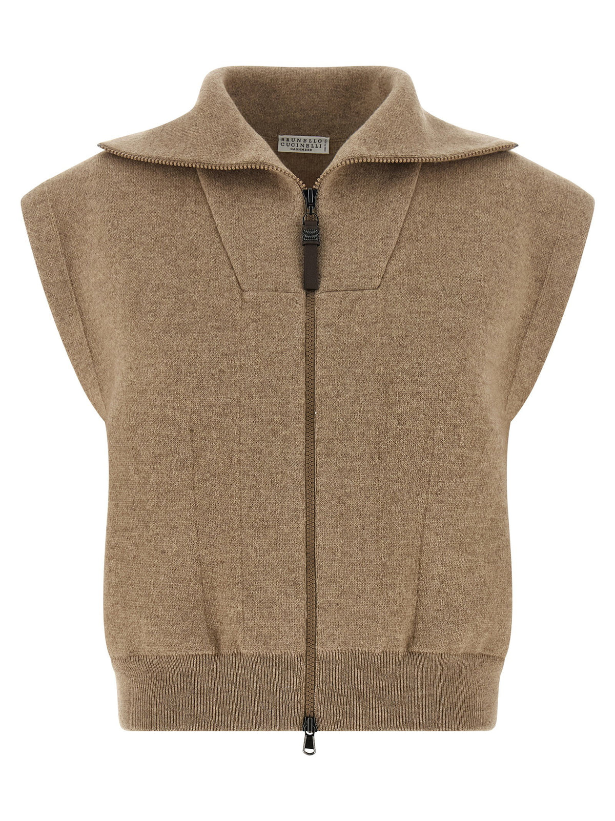 Brunello Cucinelli Shiny Zipper Pull Vest