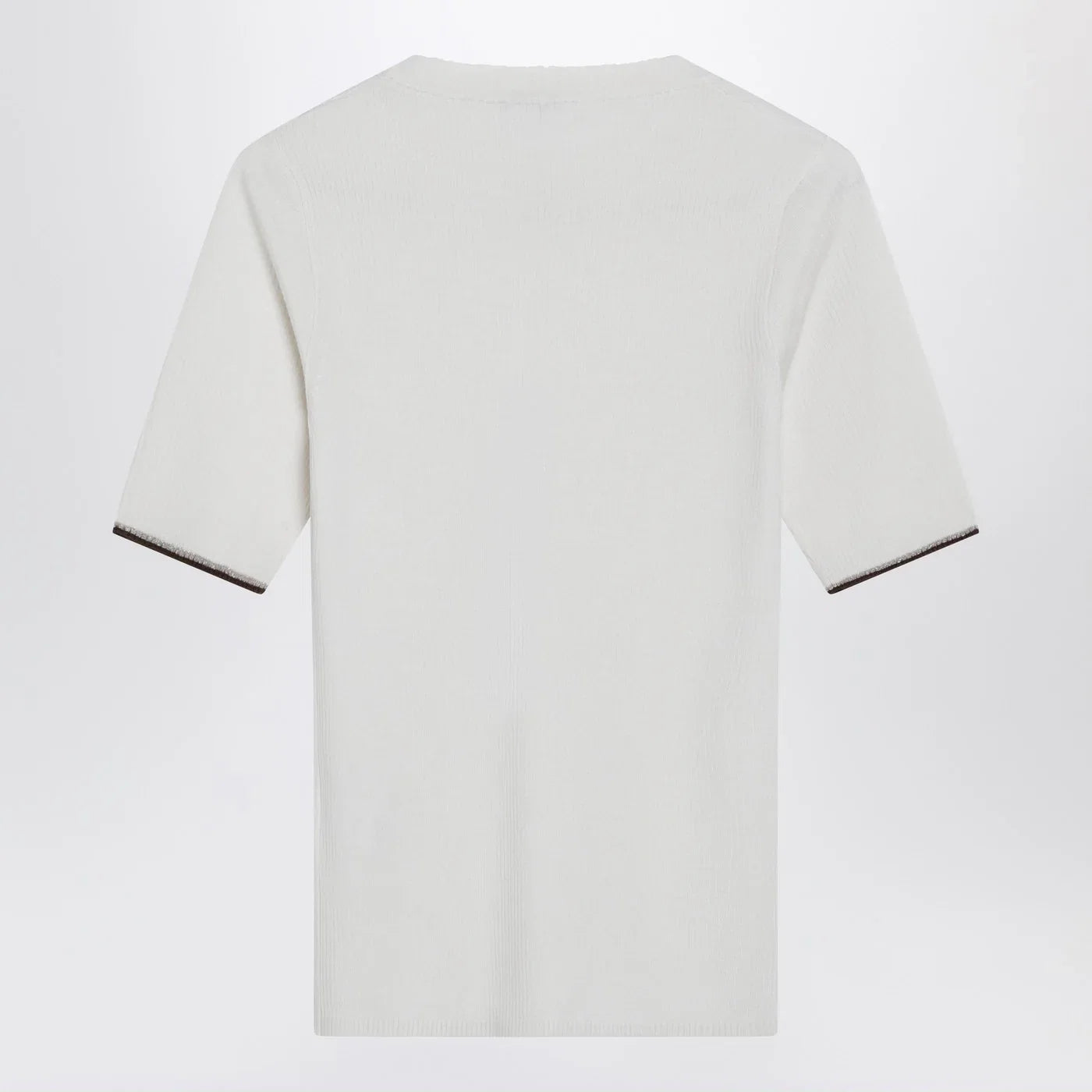 Brunello Cucinelli White cashmere and silk knit top