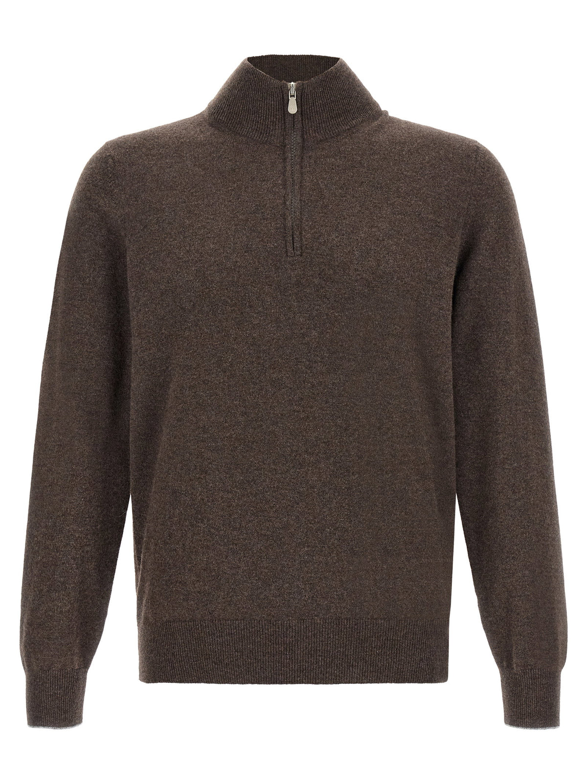 Brunello Cucinelli Brown Half-zip Sweater