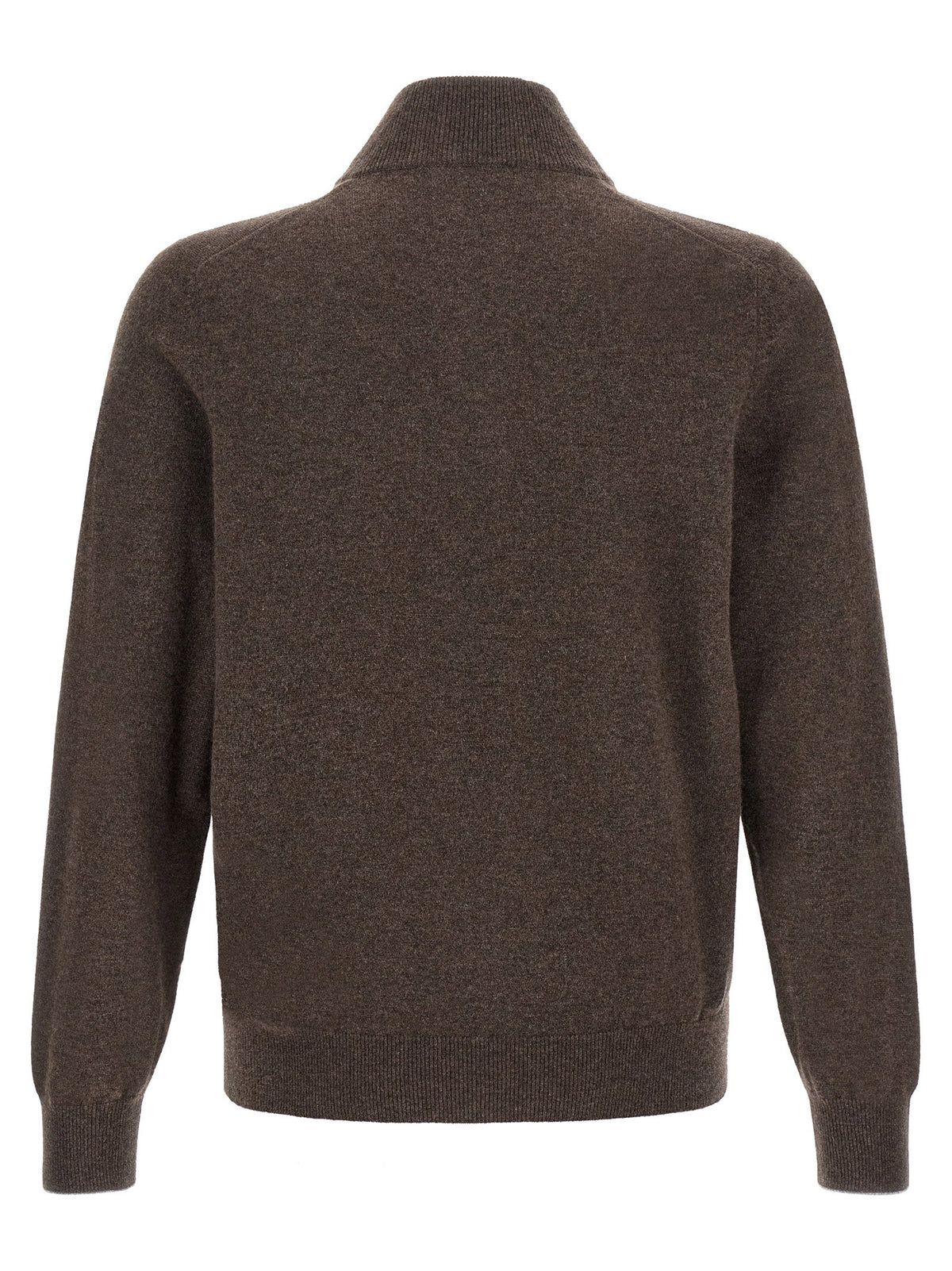 Brunello Cucinelli Brown Half-zip Sweater