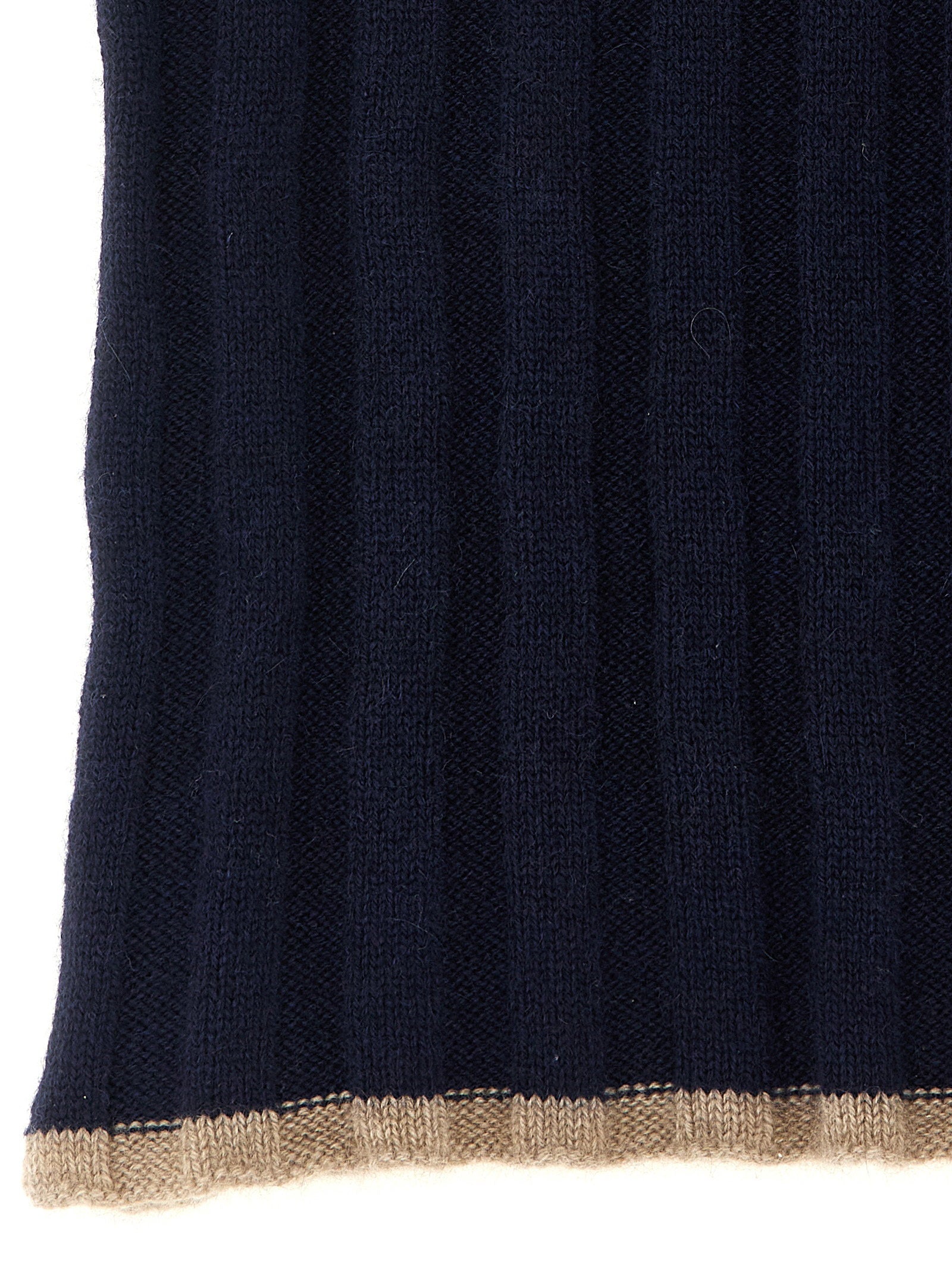 Brunello Cucinelli Ribbed Cashmere Knit Scarf