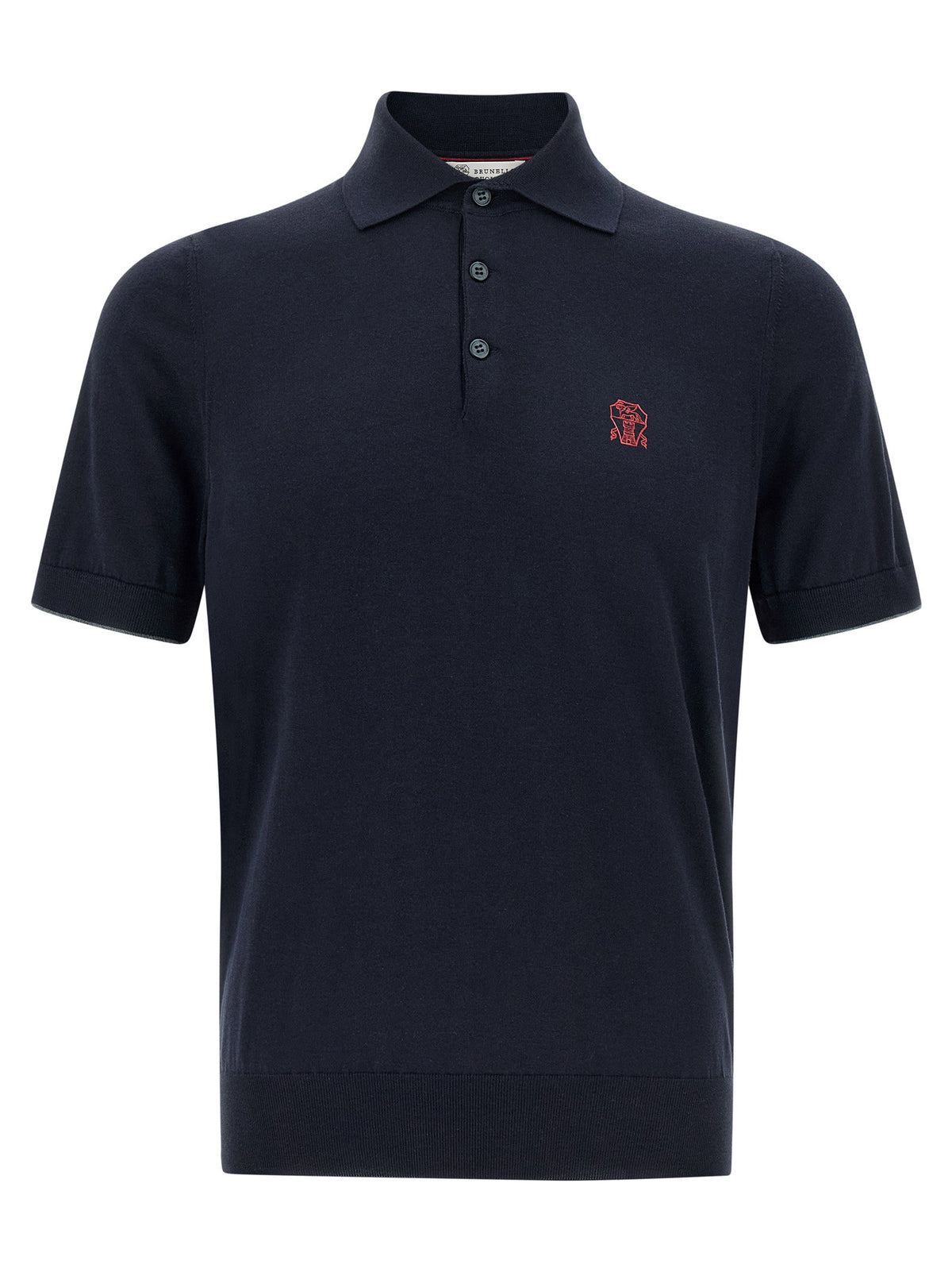 Brunello Cucinelli Logo Embroidery Polo Shirt