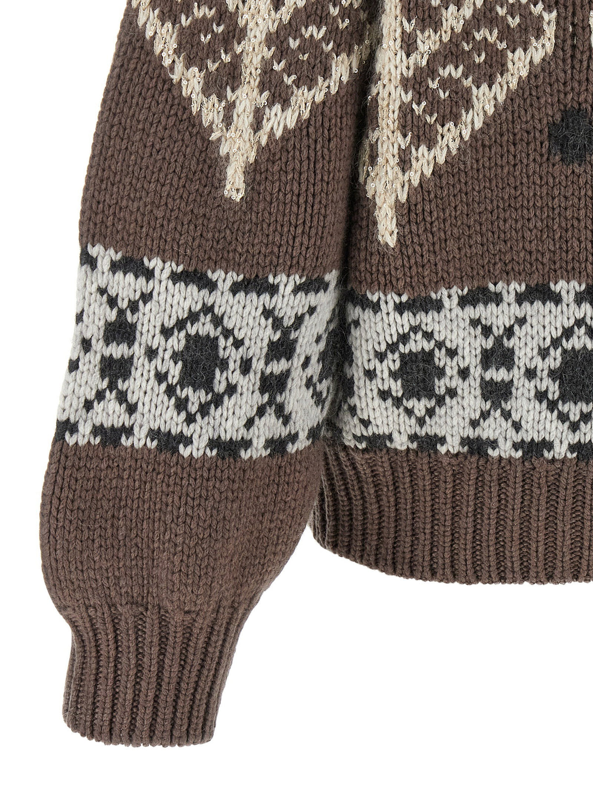 Brunello Cucinelli Brown Nordic Heritage Sweater