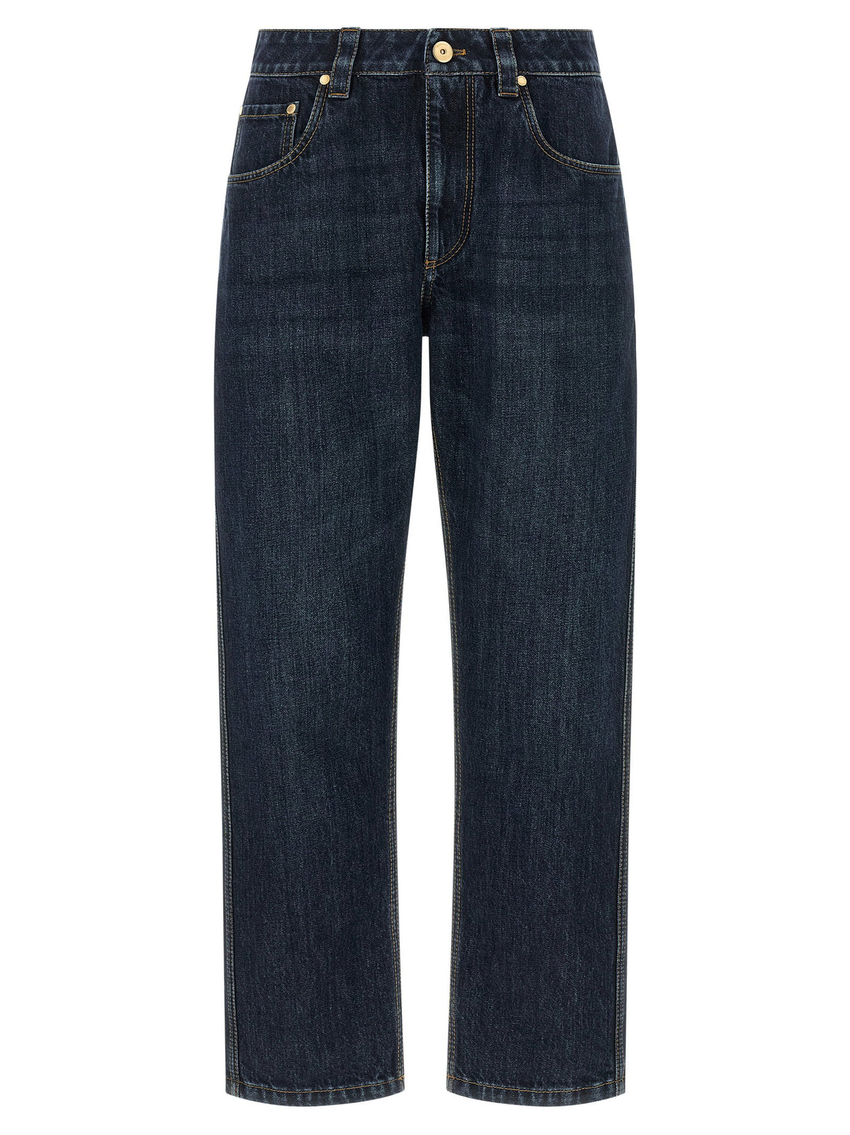 Brunello Cucinelli Shiny Bartack Jeans