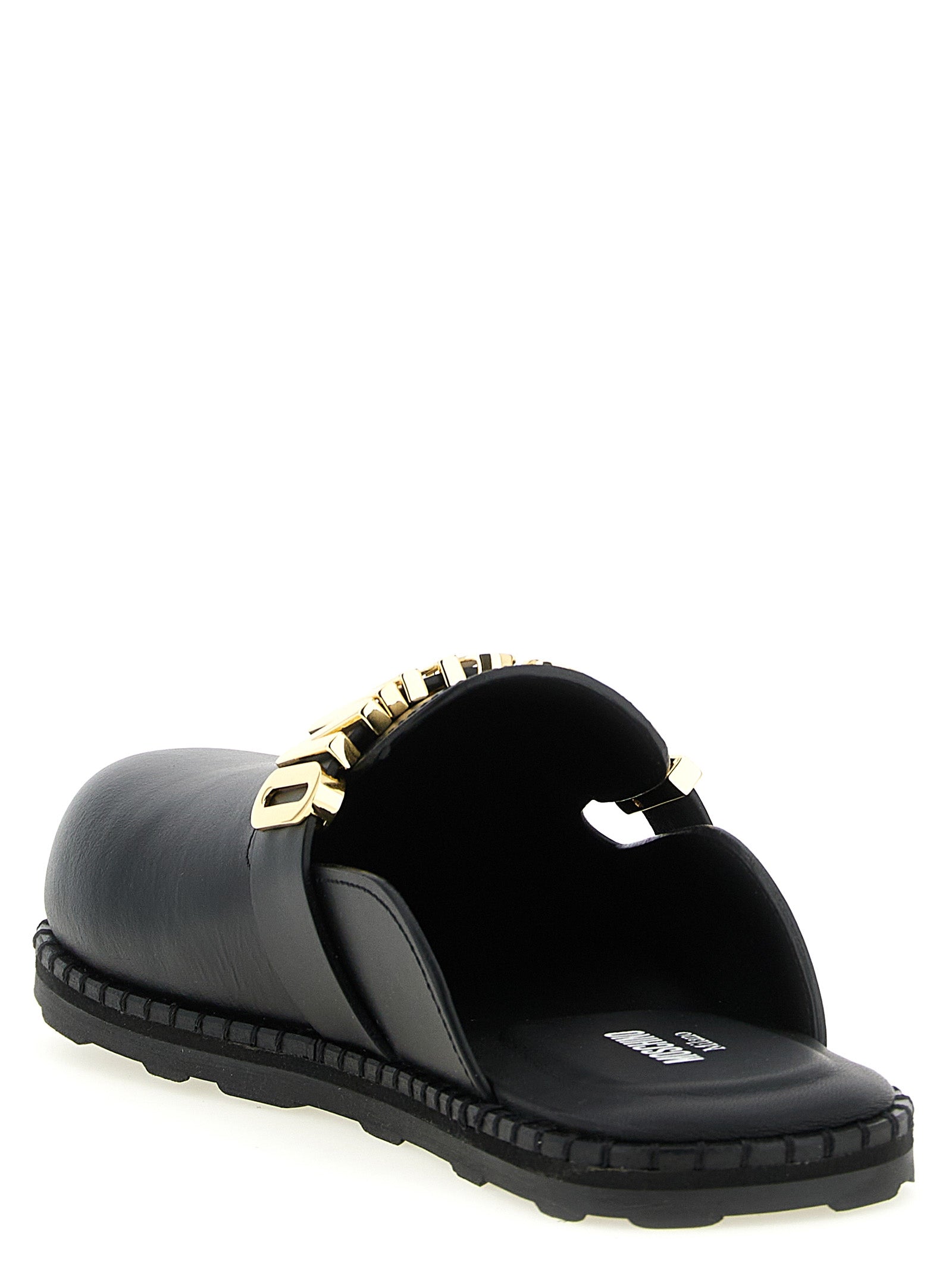 Moschino Leather Sabots