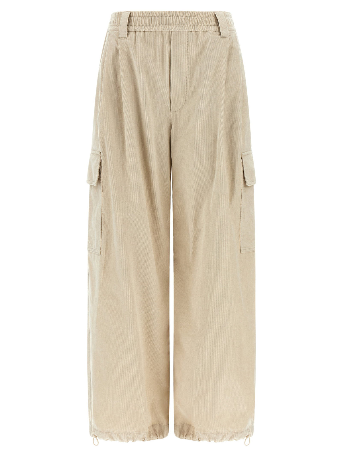 Brunello Cucinelli Beige Baggy Cargo Pants