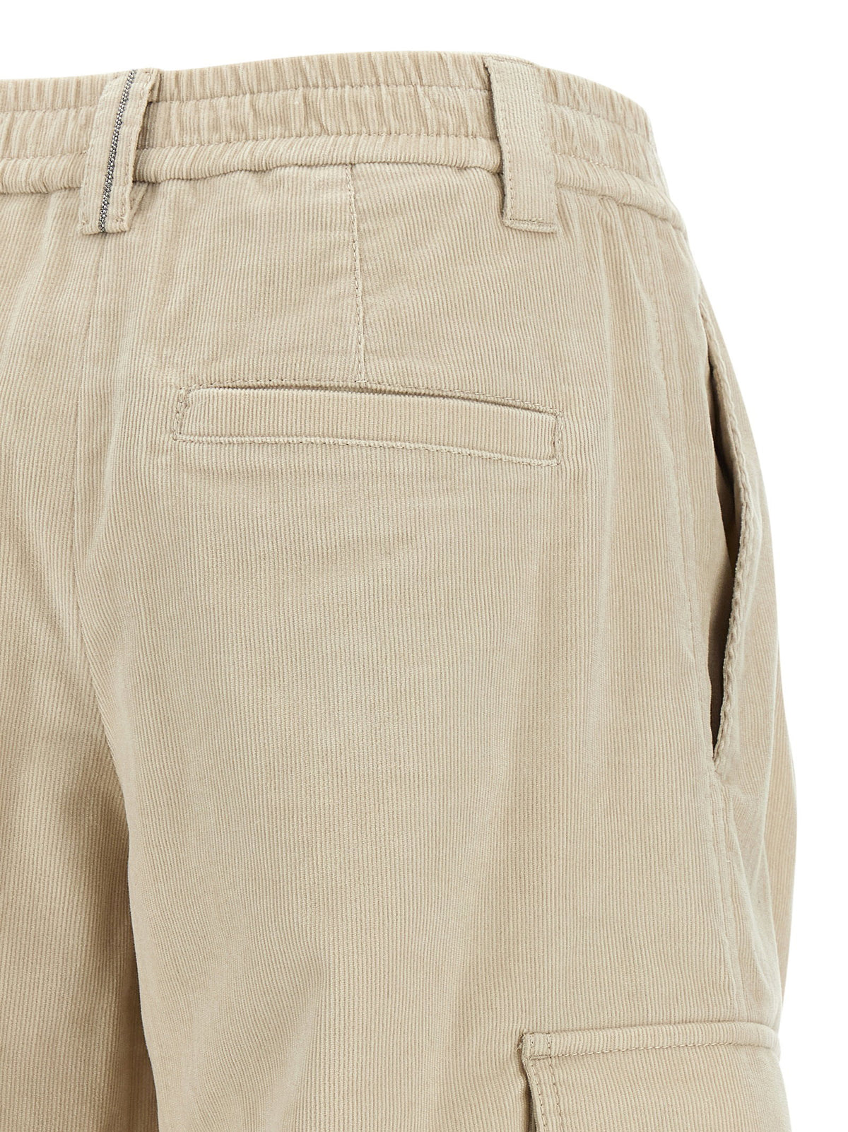 Brunello Cucinelli Beige Baggy Cargo Pants
