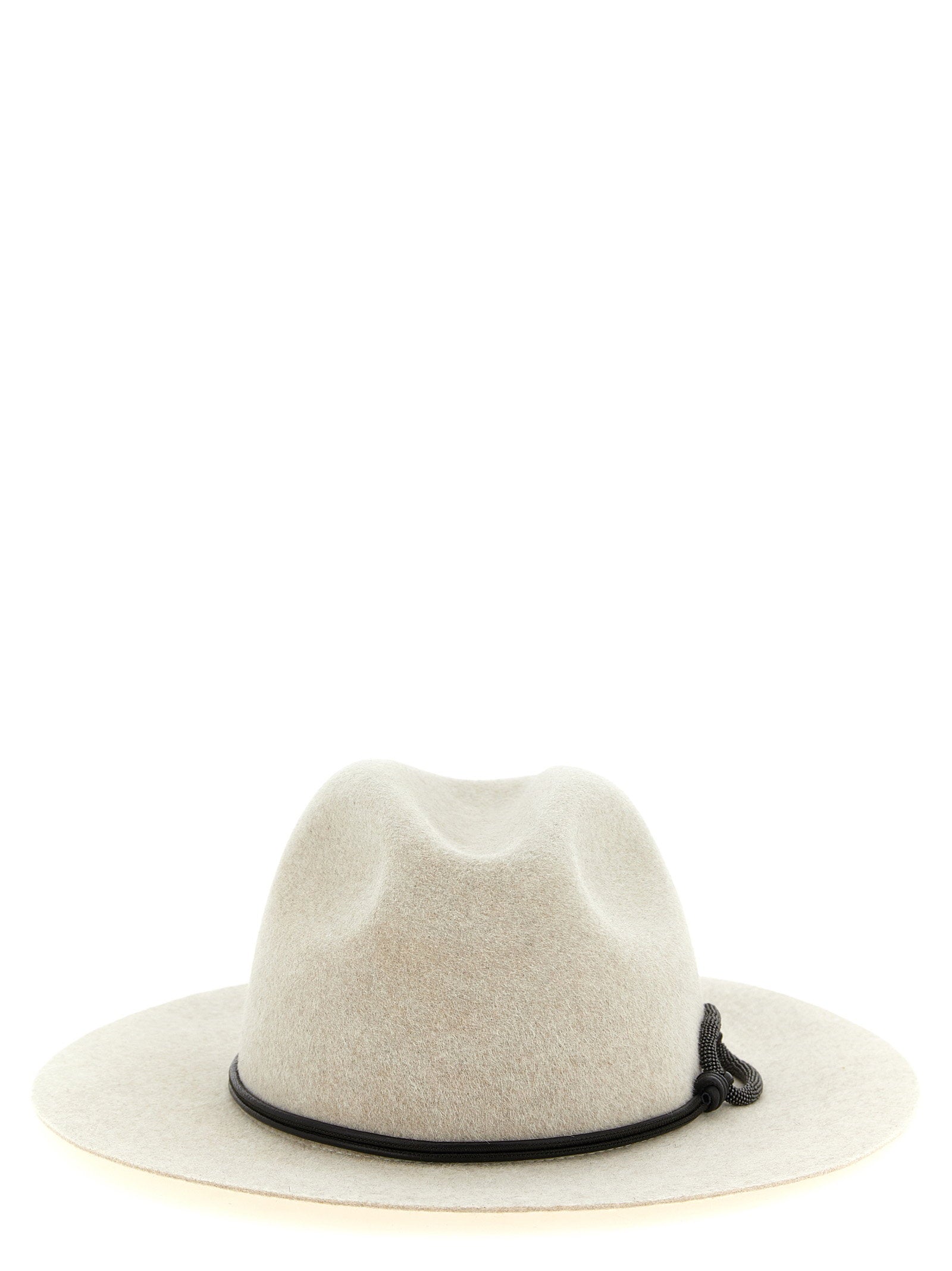 Brunello Cucinelli Fedora Hat With Wide Brim And Cord