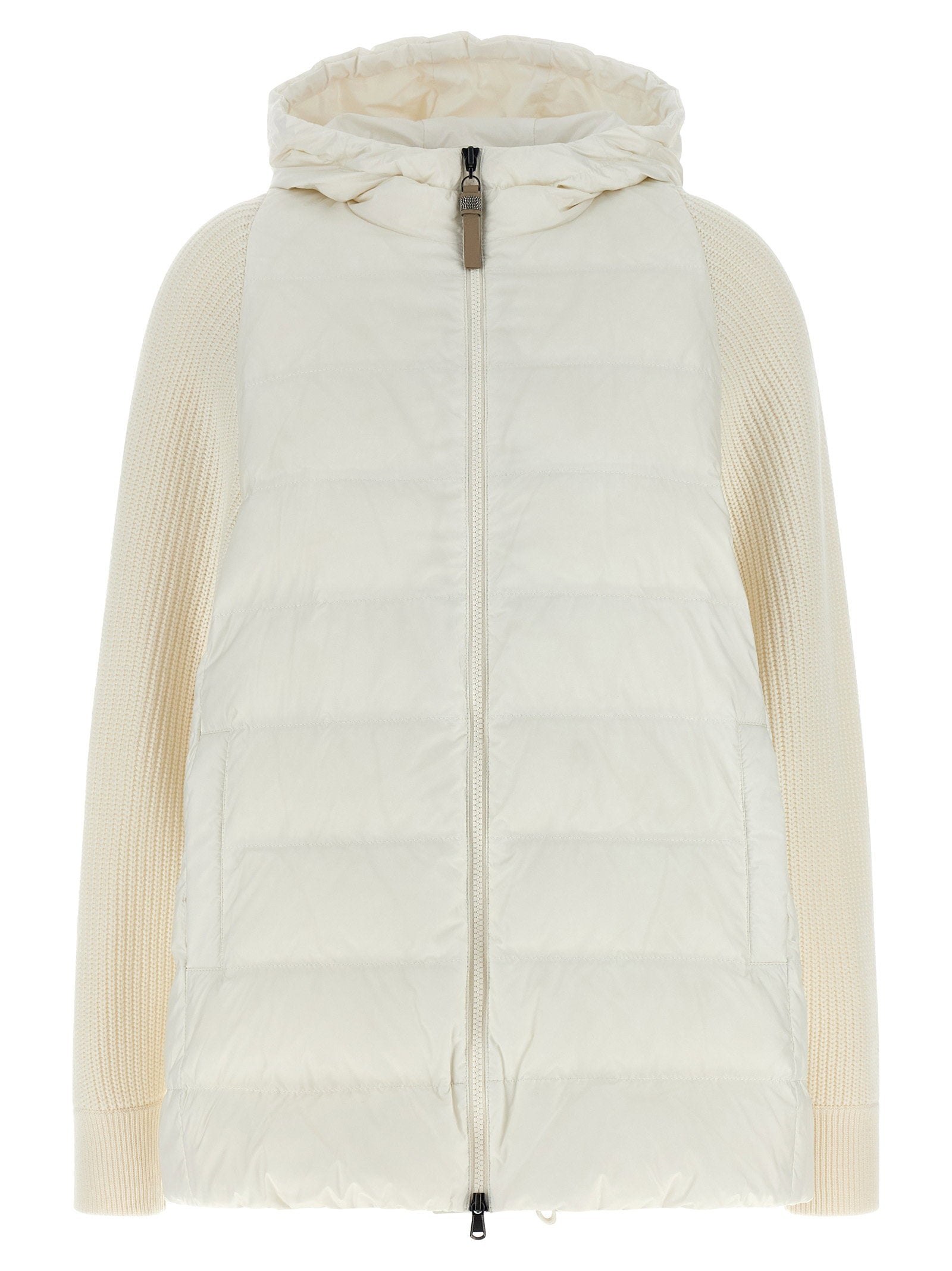 Brunello Cucinelli Shiny Zipper Pull Down Jacket