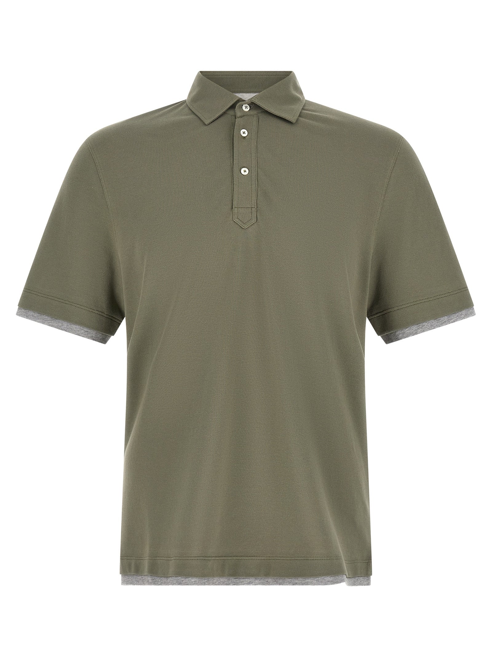 Brunello Cucinelli Faux Layering Polo Shirt