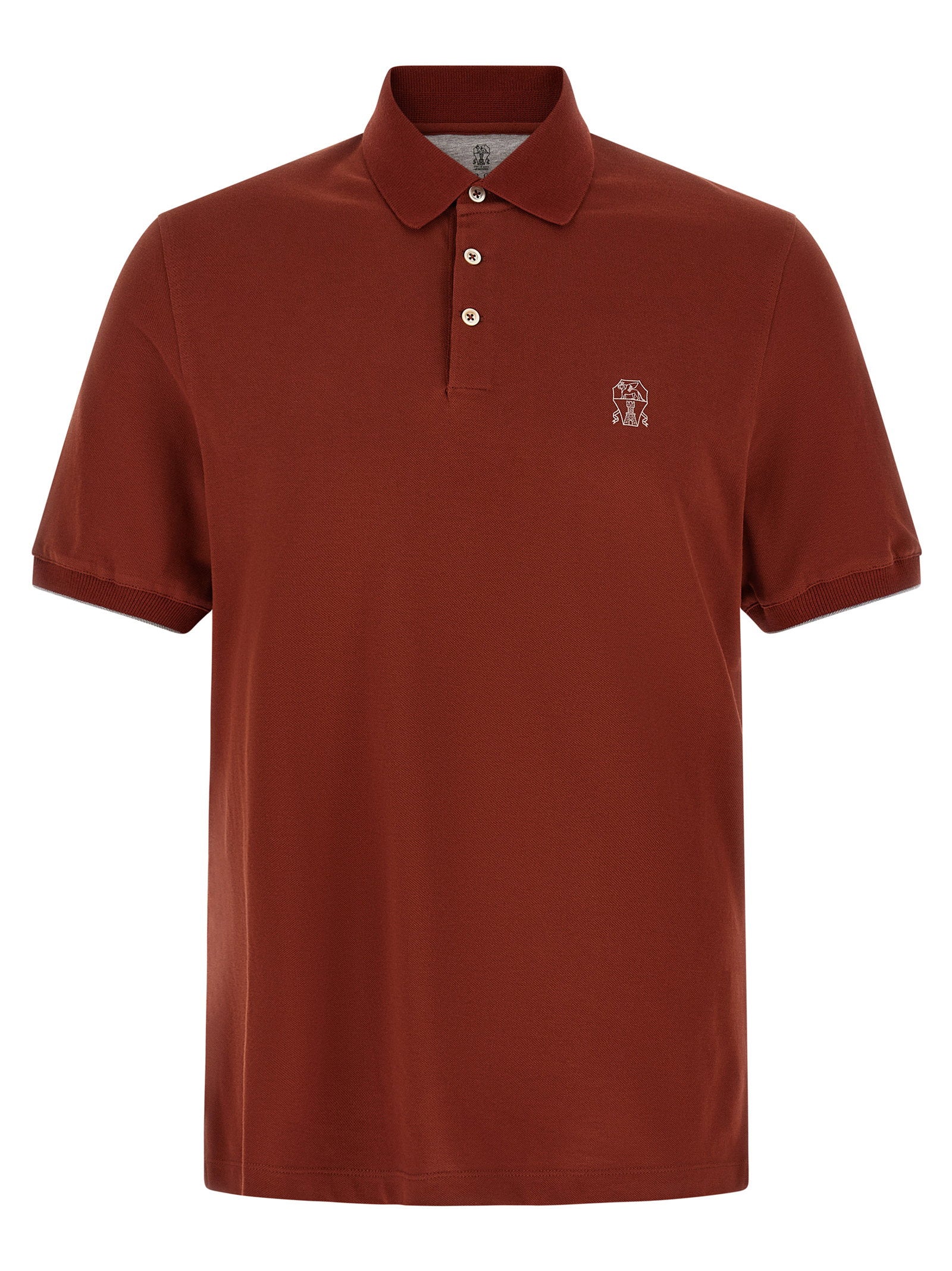Brunello Cucinelli Logo Embroidery Polo Shirt