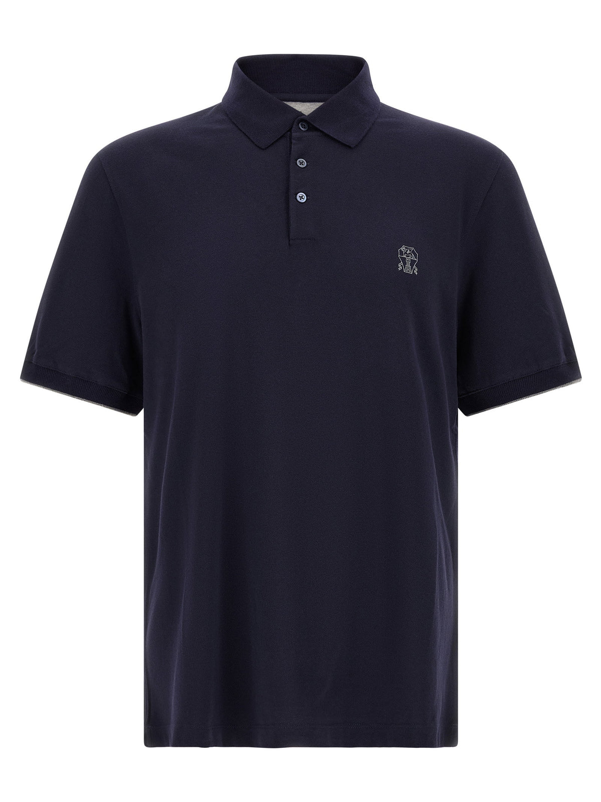 Brunello Cucinelli Logo Piqué Polo Shirt