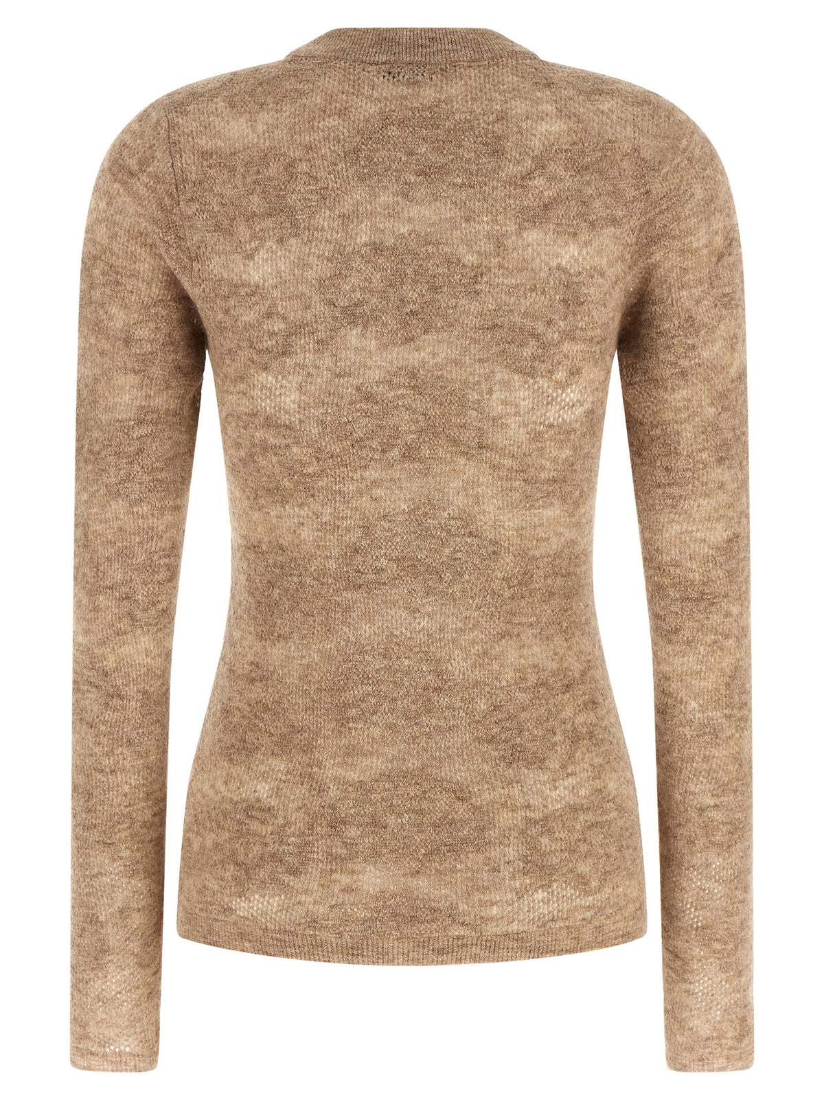 Brunello Cucinelli Beige Flower Lace Sweater