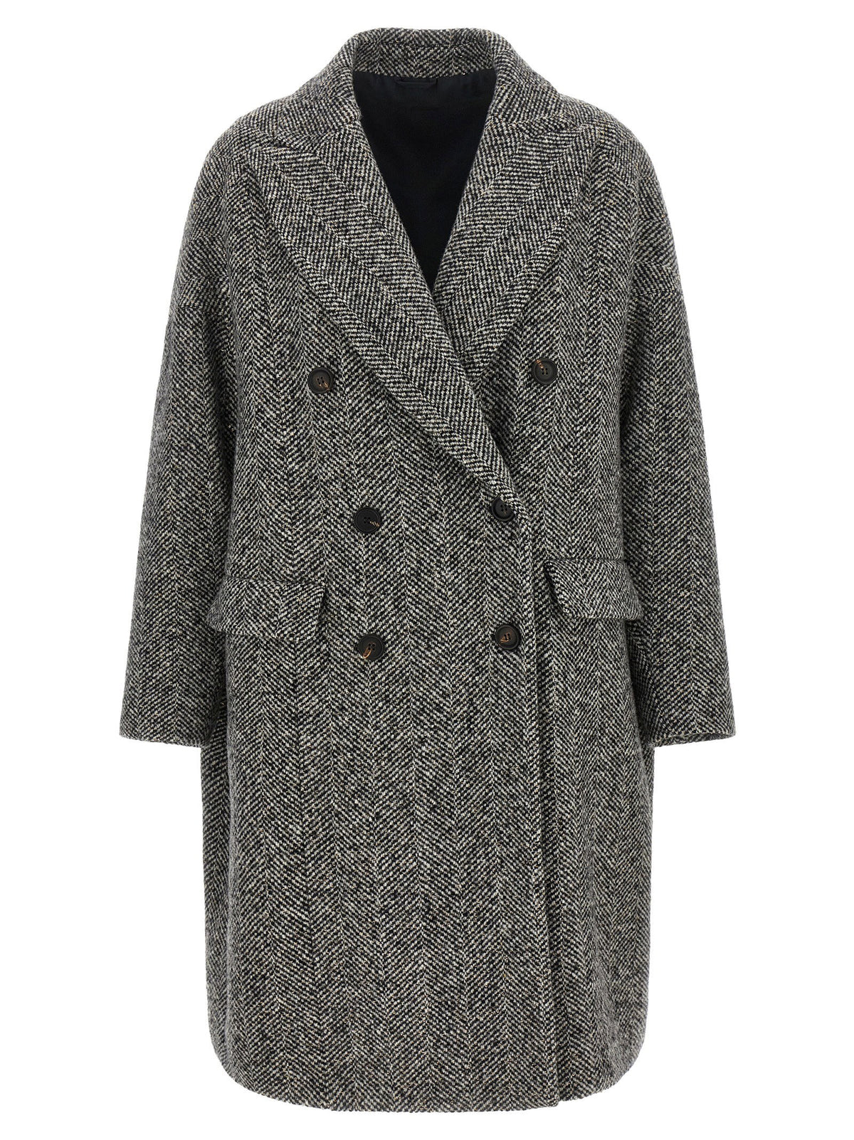 Brunello Cucinelli Dazzling Chevron Coat