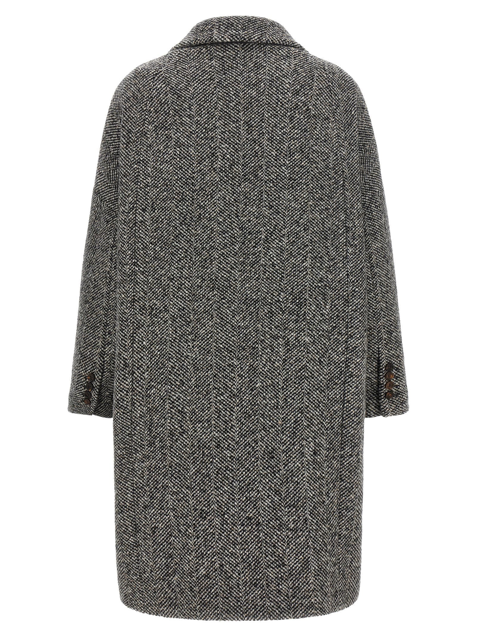 Brunello Cucinelli Dazzling Chevron Coat