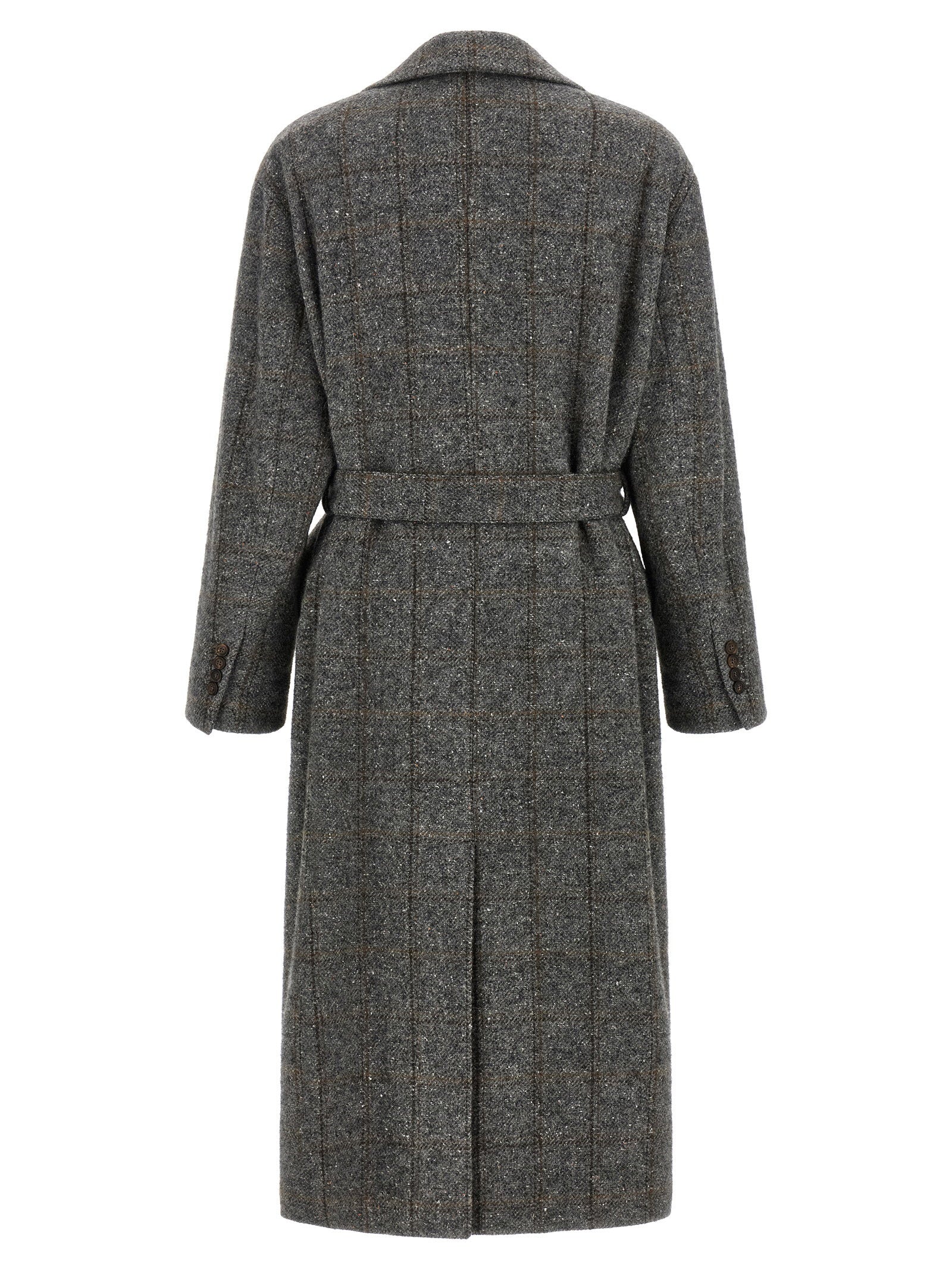Brunello Cucinelli Check Tweed Coat
