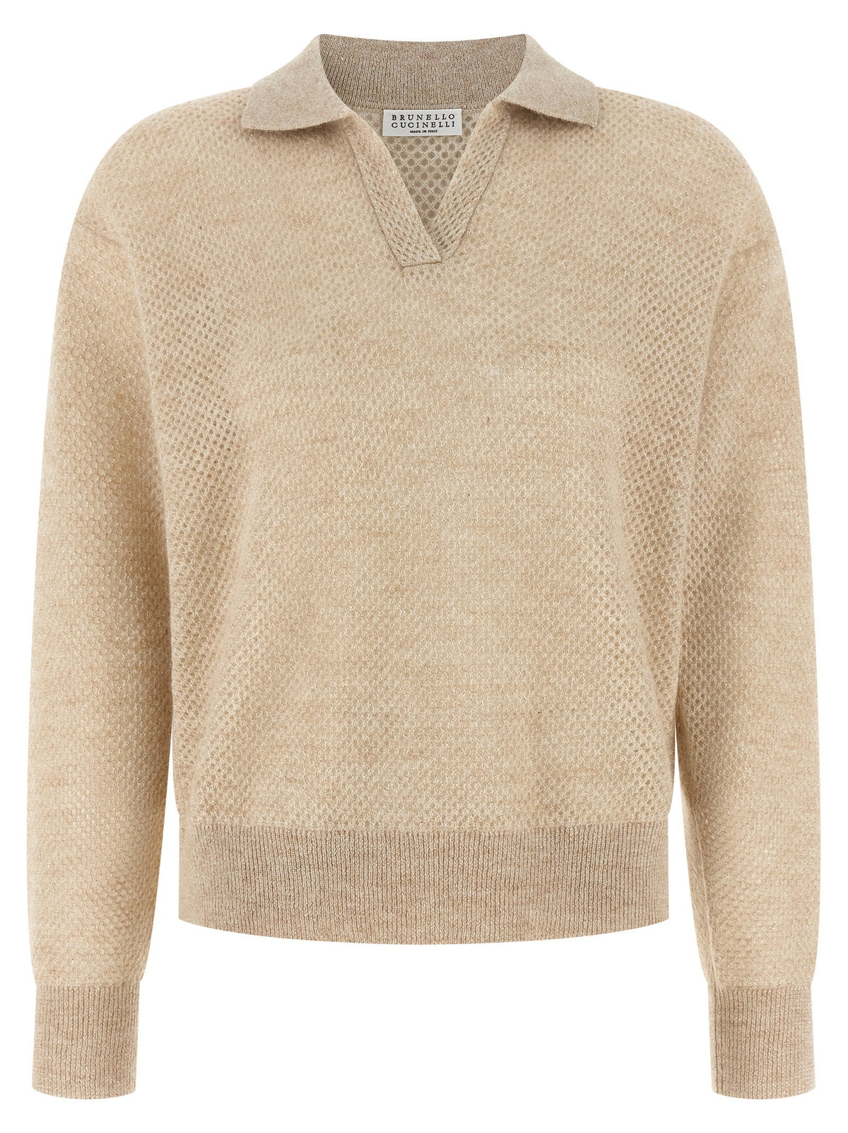 Brunello Cucinelli Waffle Processing Polo Shirt