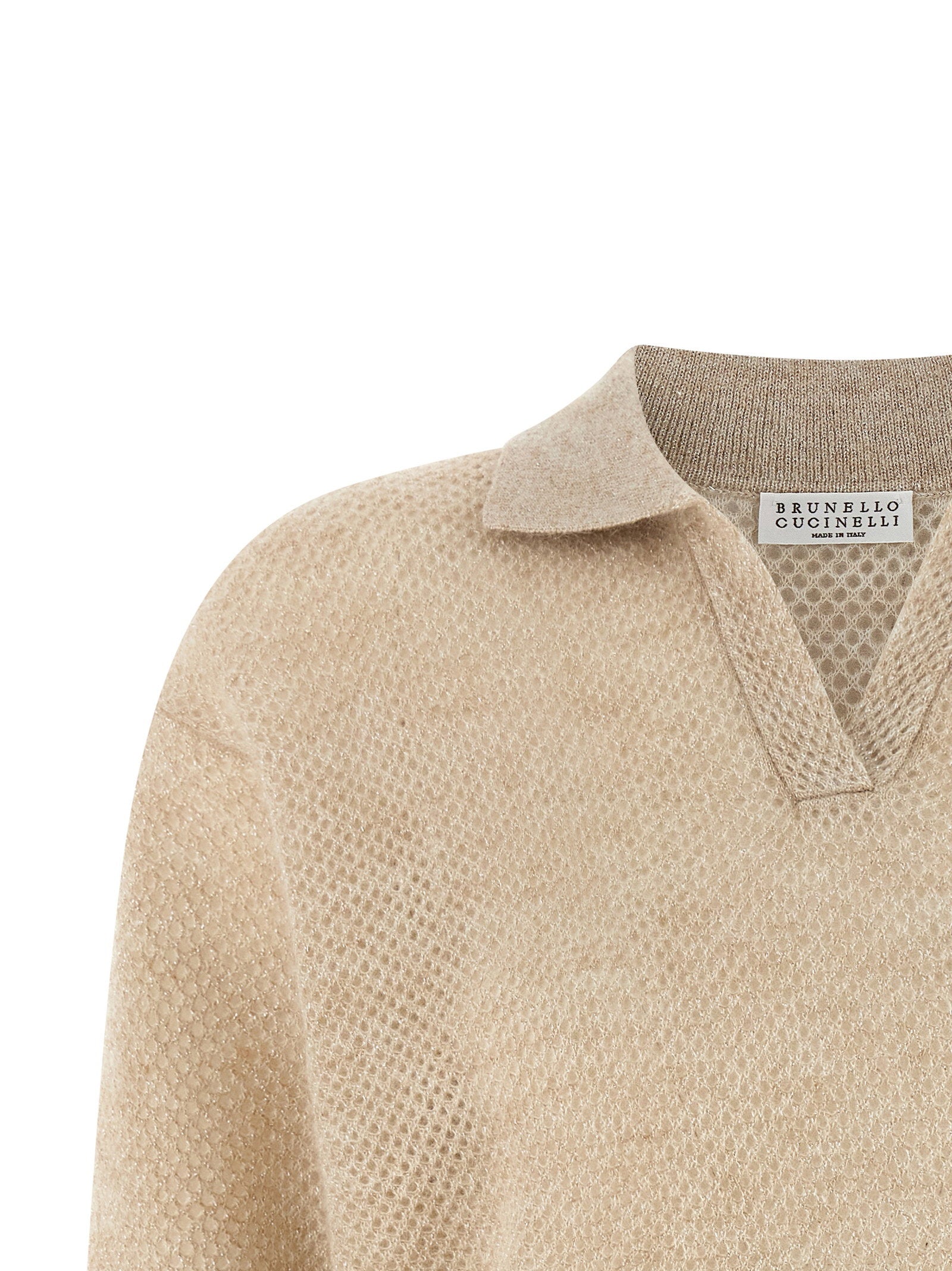 Brunello Cucinelli Waffle Processing Polo Shirt