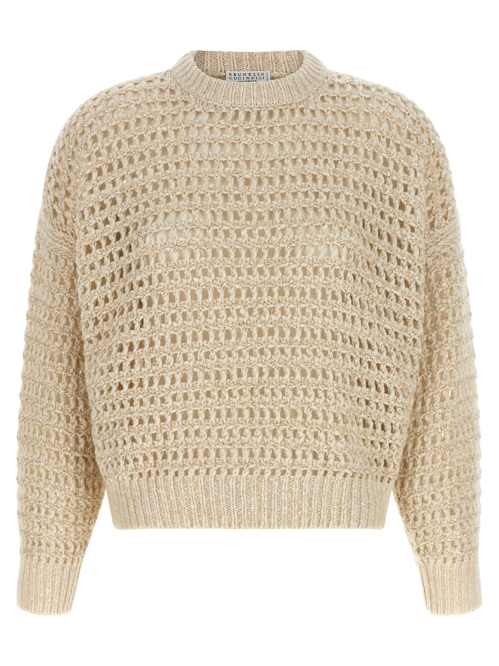 Brunello Cucinelli Dazzling Braids Sweater