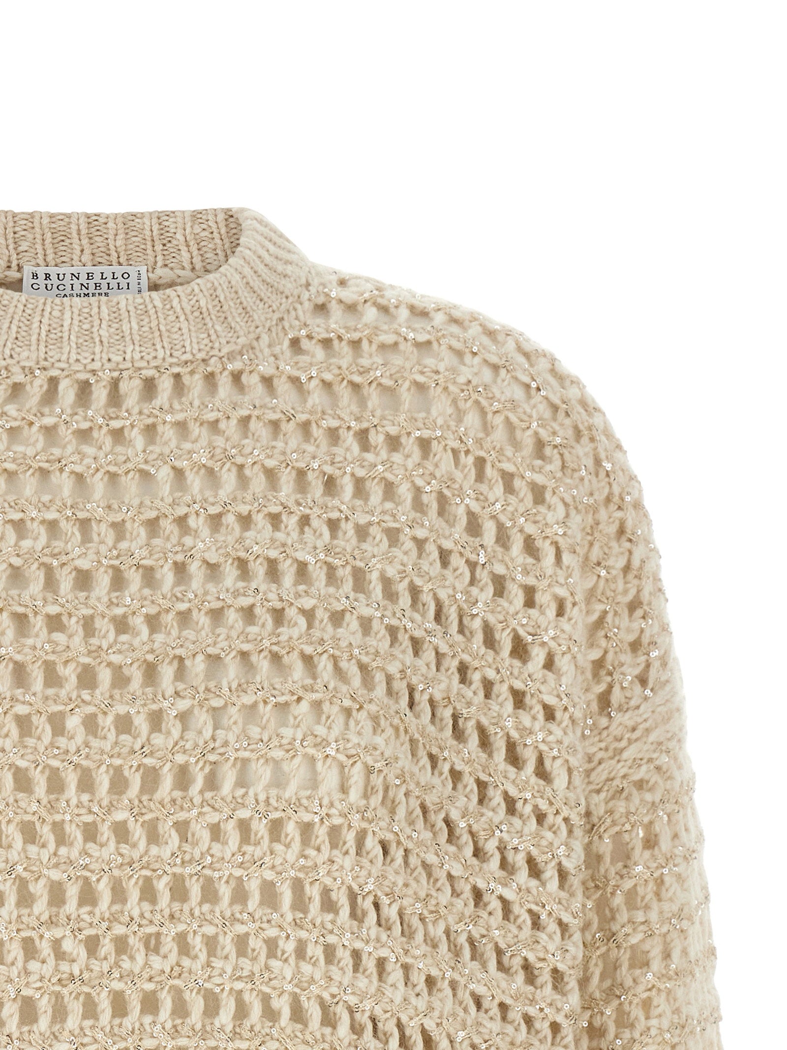 Brunello Cucinelli Dazzling Braids Sweater