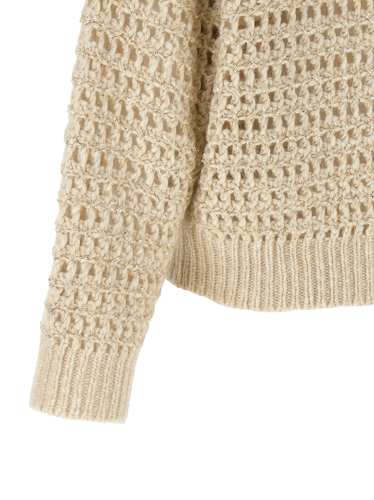 Brunello Cucinelli Dazzling Braids Sweater