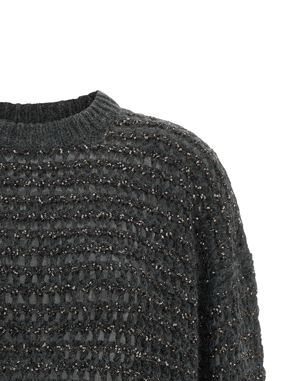 Brunello Cucinelli Dazzling Braids Sweater