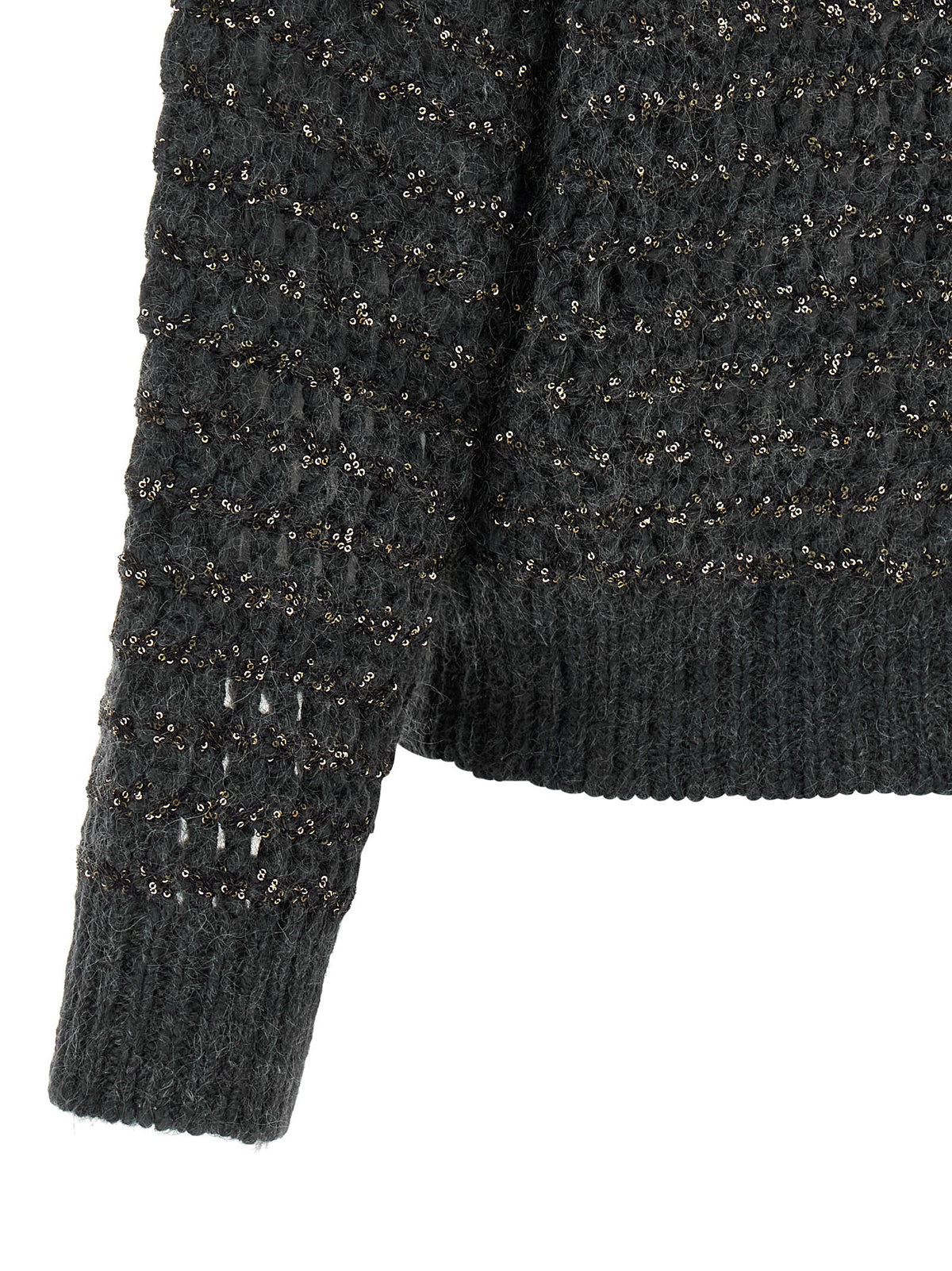 Brunello Cucinelli Dazzling Braids Sweater