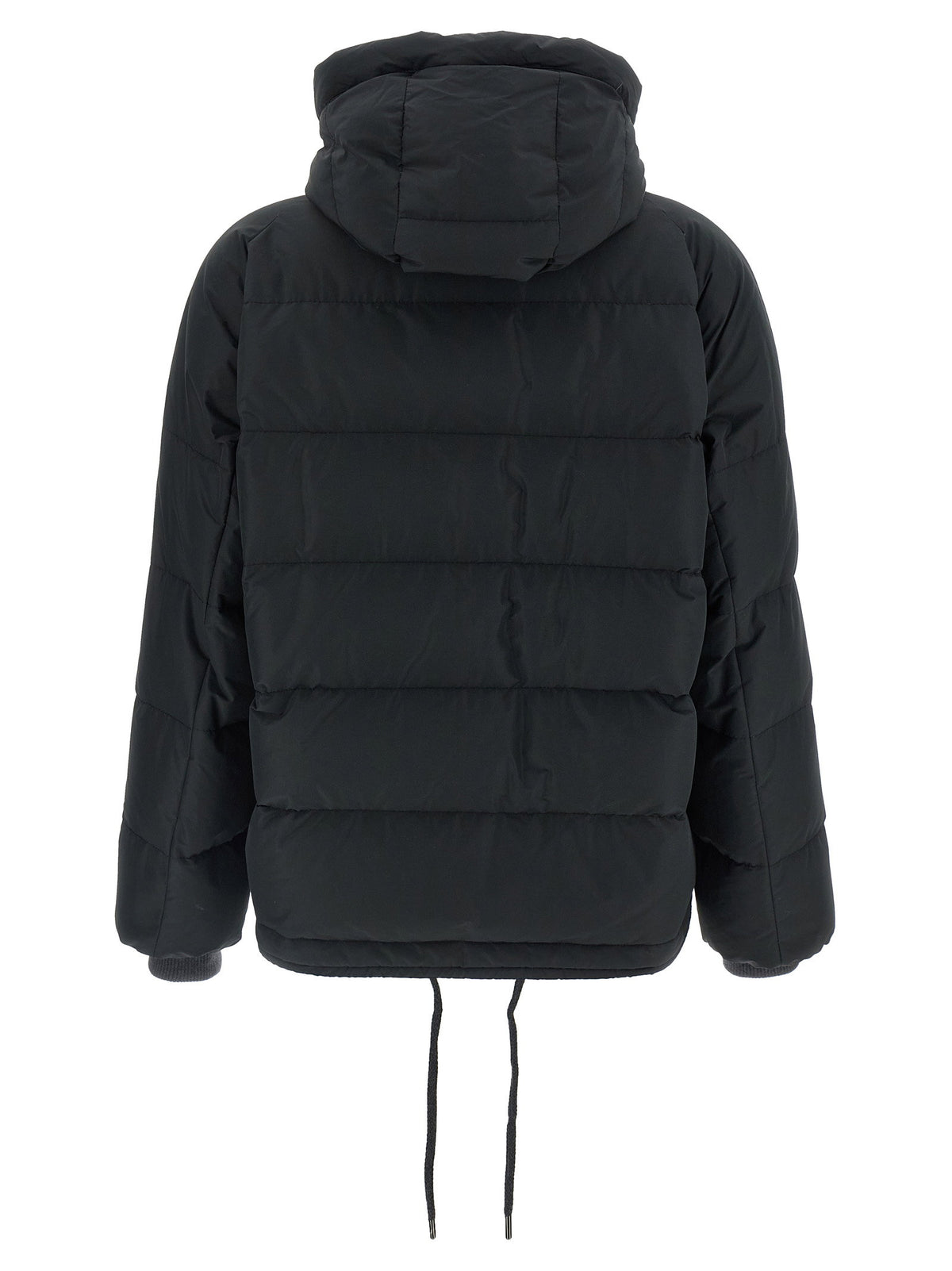 Brunello Cucinelli Down Jacket With Knit And Jewel Details