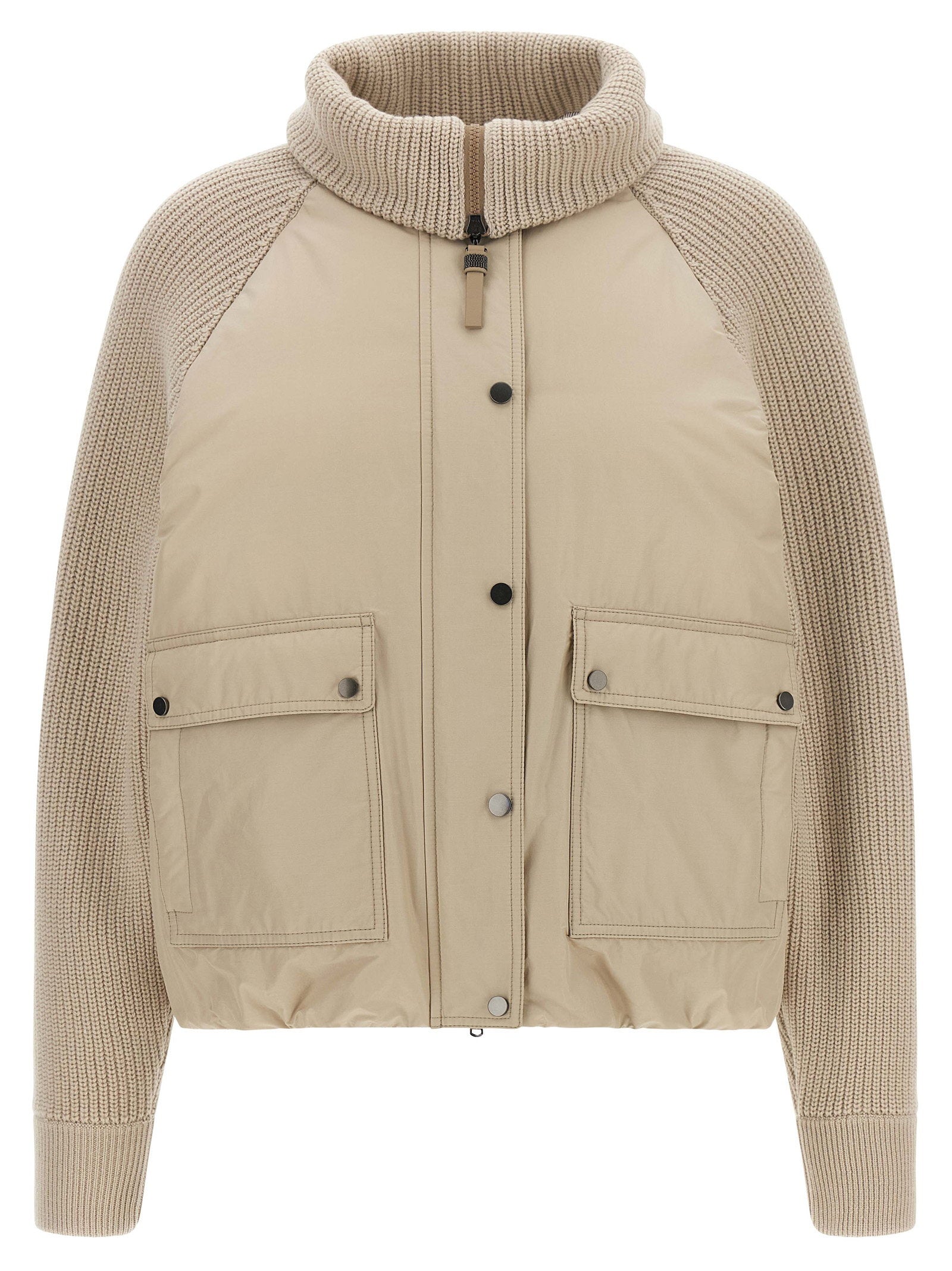 Brunello Cucinelli Knit Insert Down Jacket