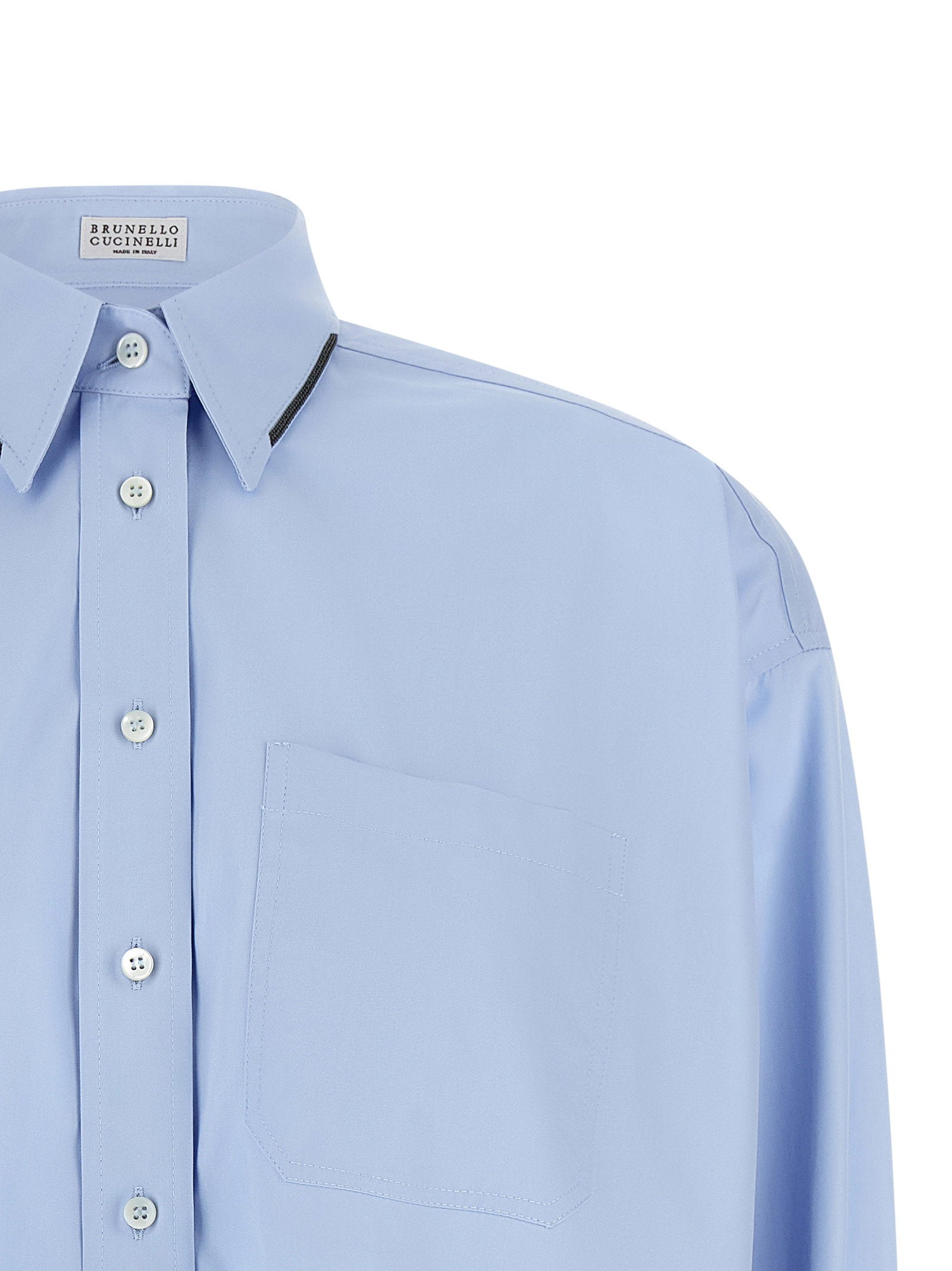 Brunello Cucinelli Shiny Trim Shirt