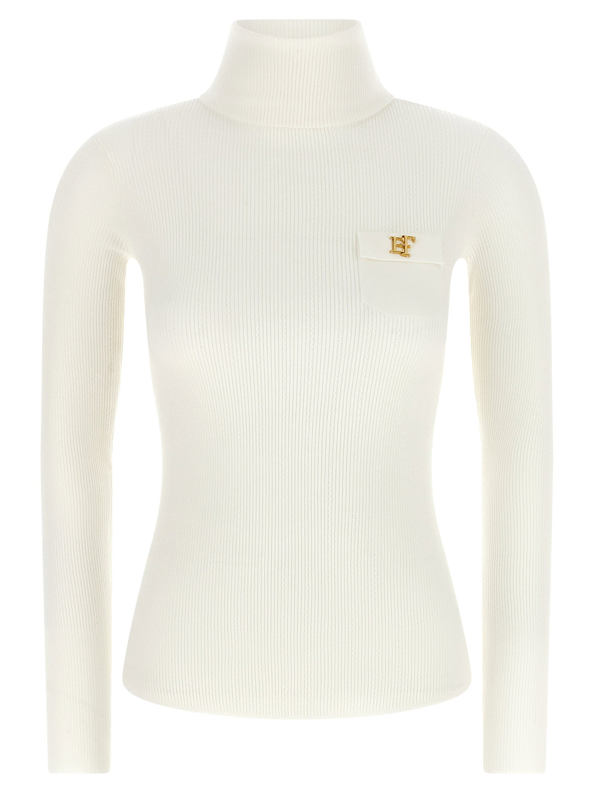 Elisabetta Franchi Turtleneck Embroidery à Jour