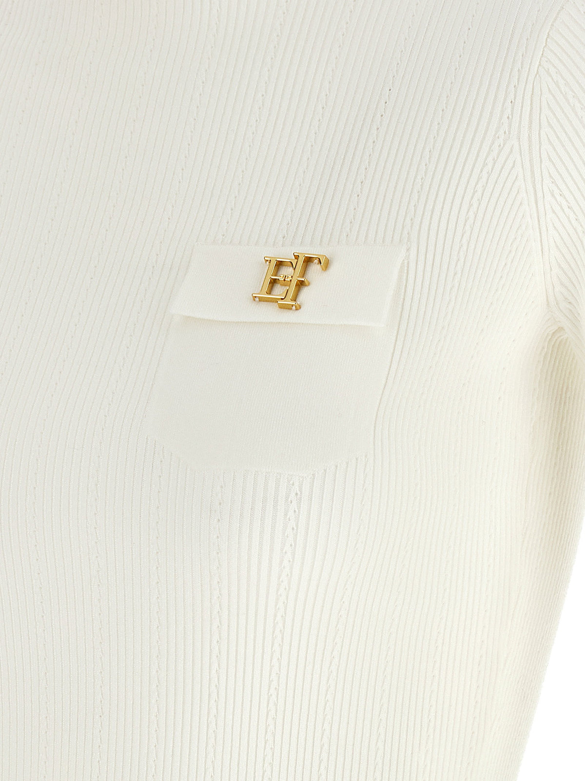 Elisabetta Franchi Turtleneck Embroidery à Jour