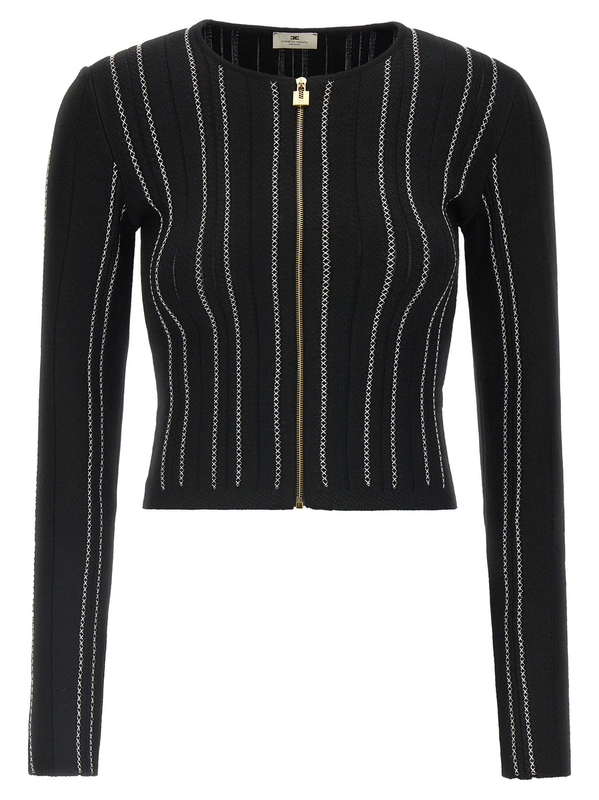 Elisabetta Franchi Cropped Knit Cardigan