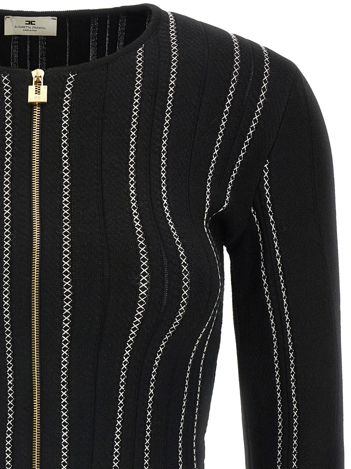 Elisabetta Franchi Cropped Knit Cardigan