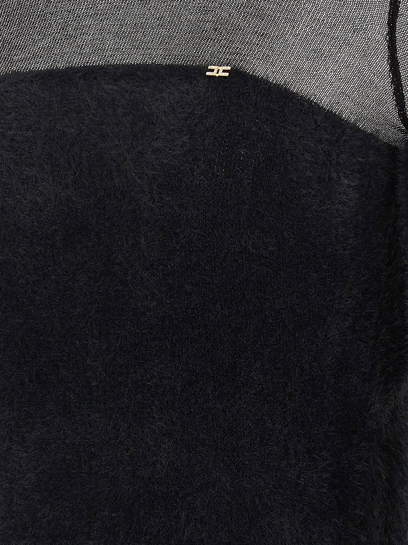 Elisabetta Franchi Brushed Insert Turtleneck Sweater