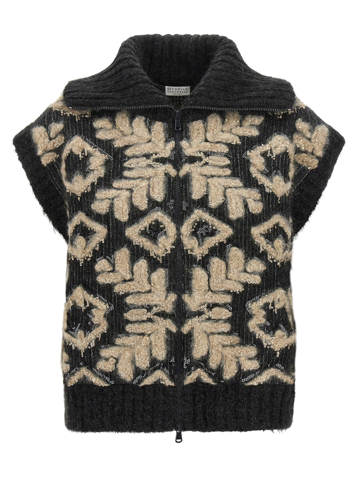 Brunello Cucinelli Sequin Intarsia Cardigan