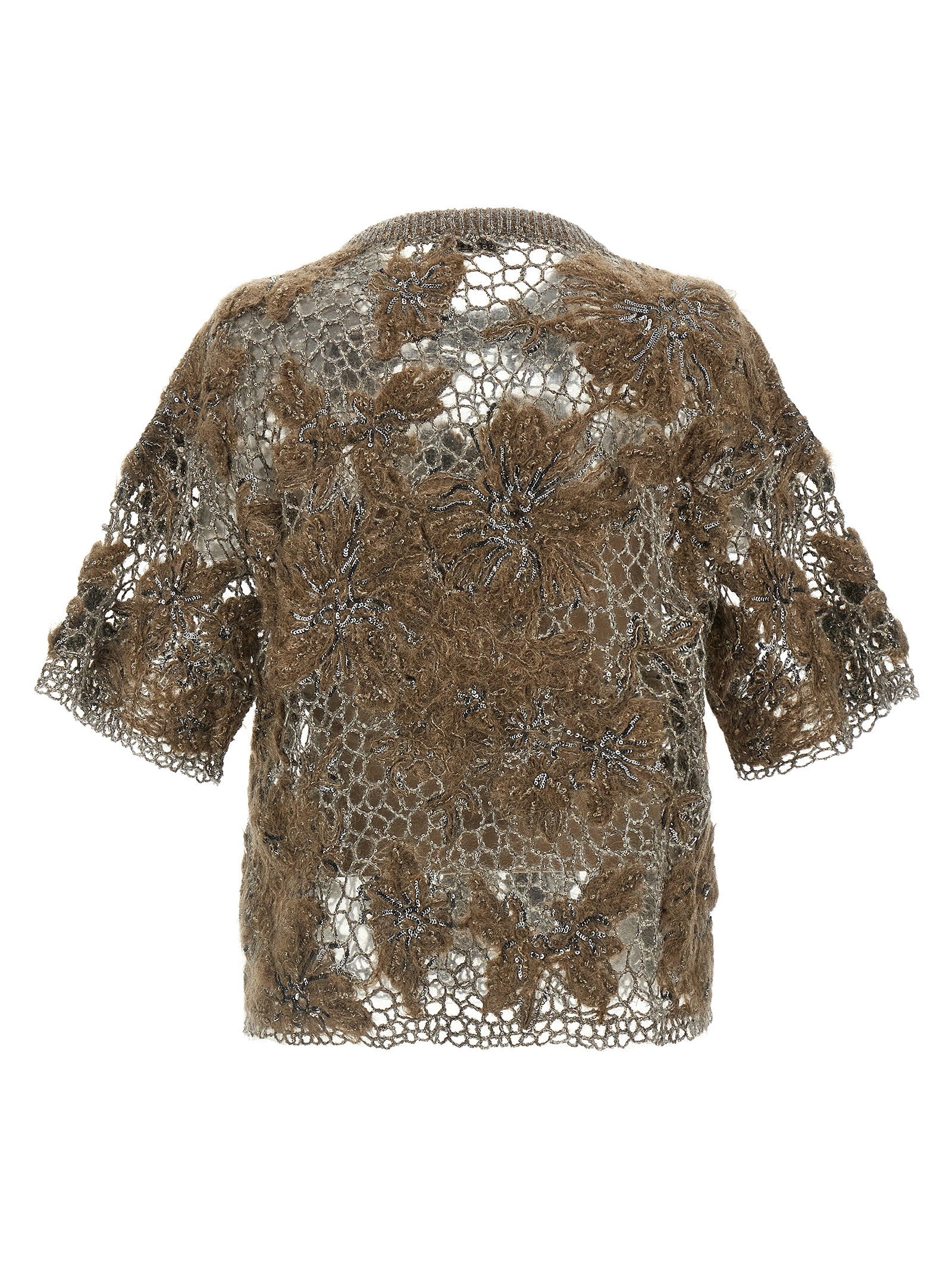 Brunello Cucinelli Whispering Bloom Embroidery T-shirt