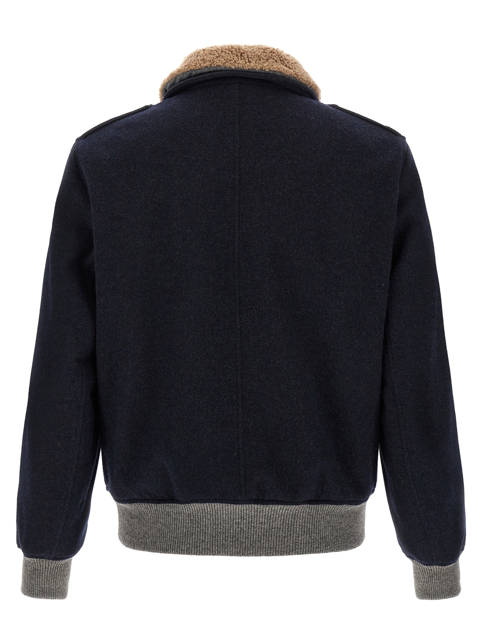 Brunello Cucinelli Cashmere Bomber Beaver
