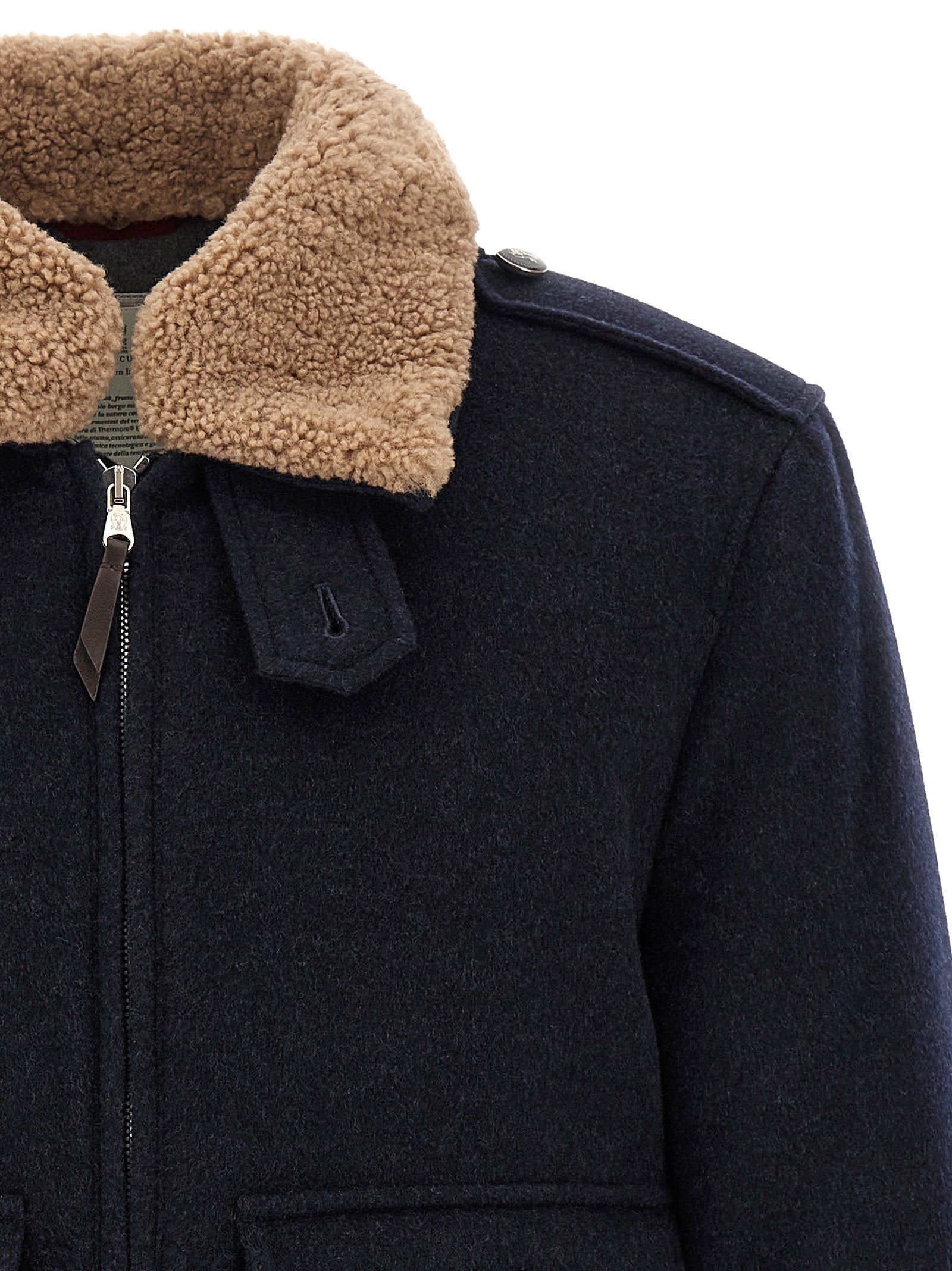 Brunello Cucinelli Cashmere Bomber Beaver