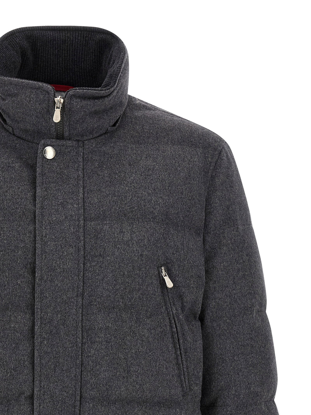 Brunello Cucinelli Membrane Wool Flannel Parka