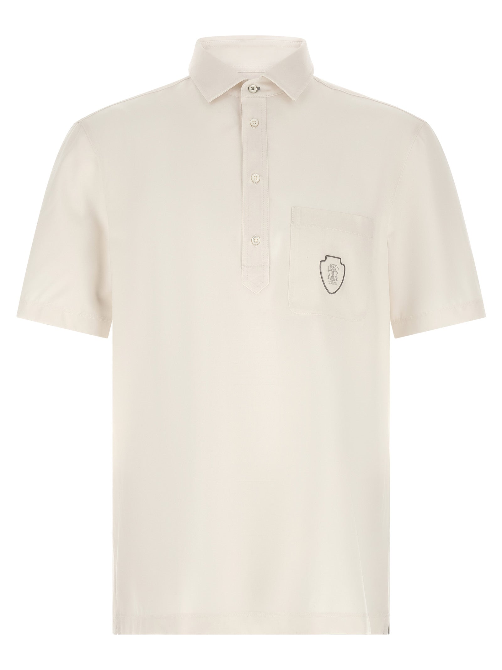 Brunello Cucinelli Heraldic Logo Polo Shirt