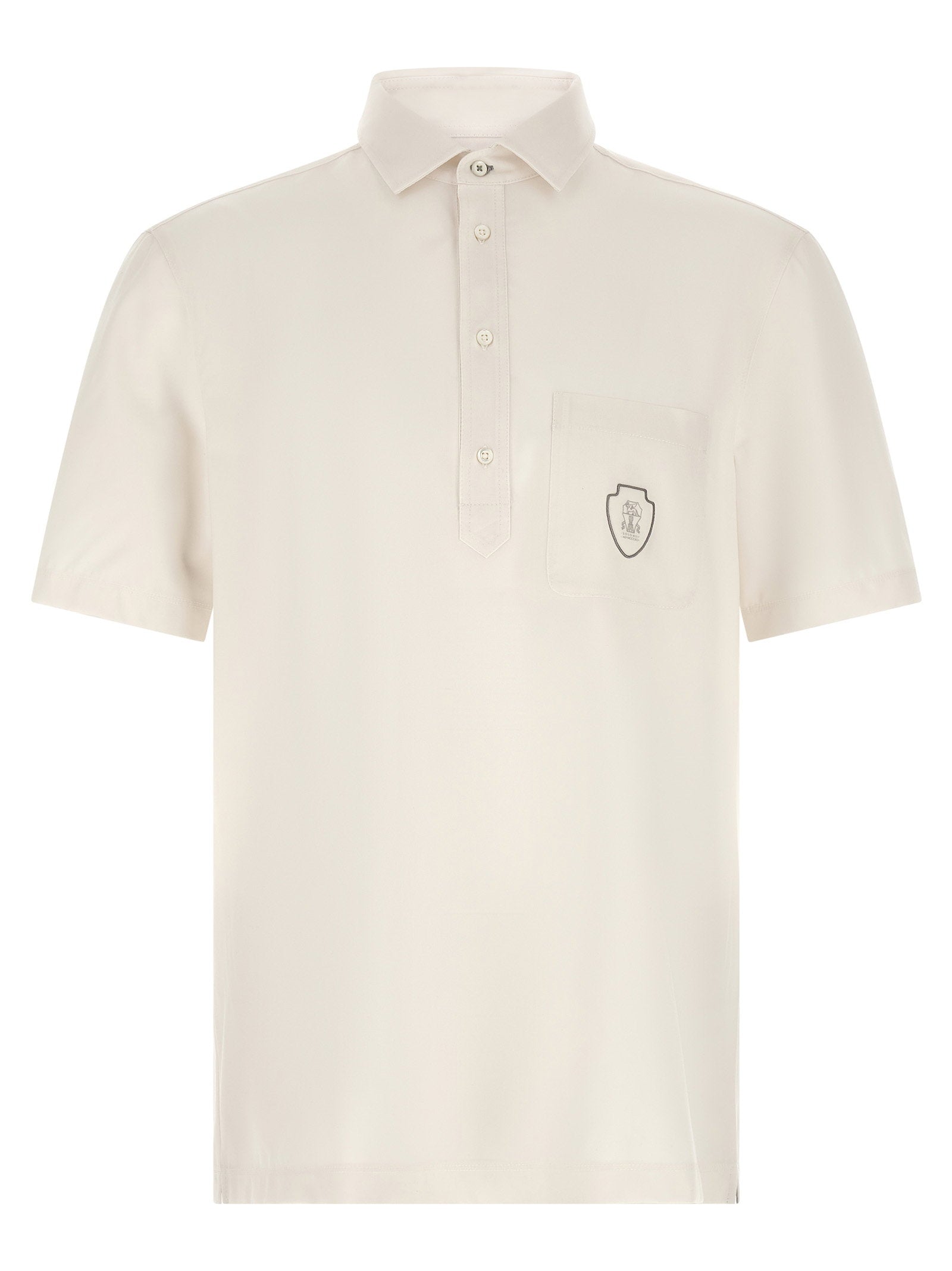 Brunello Cucinelli Heraldic Logo Polo Shirt