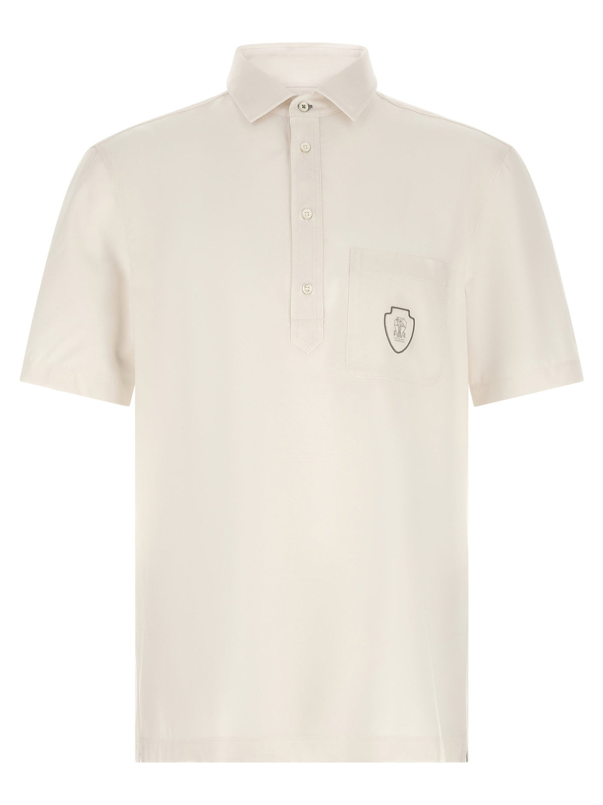 Brunello Cucinelli Heraldic Logo Polo Shirt
