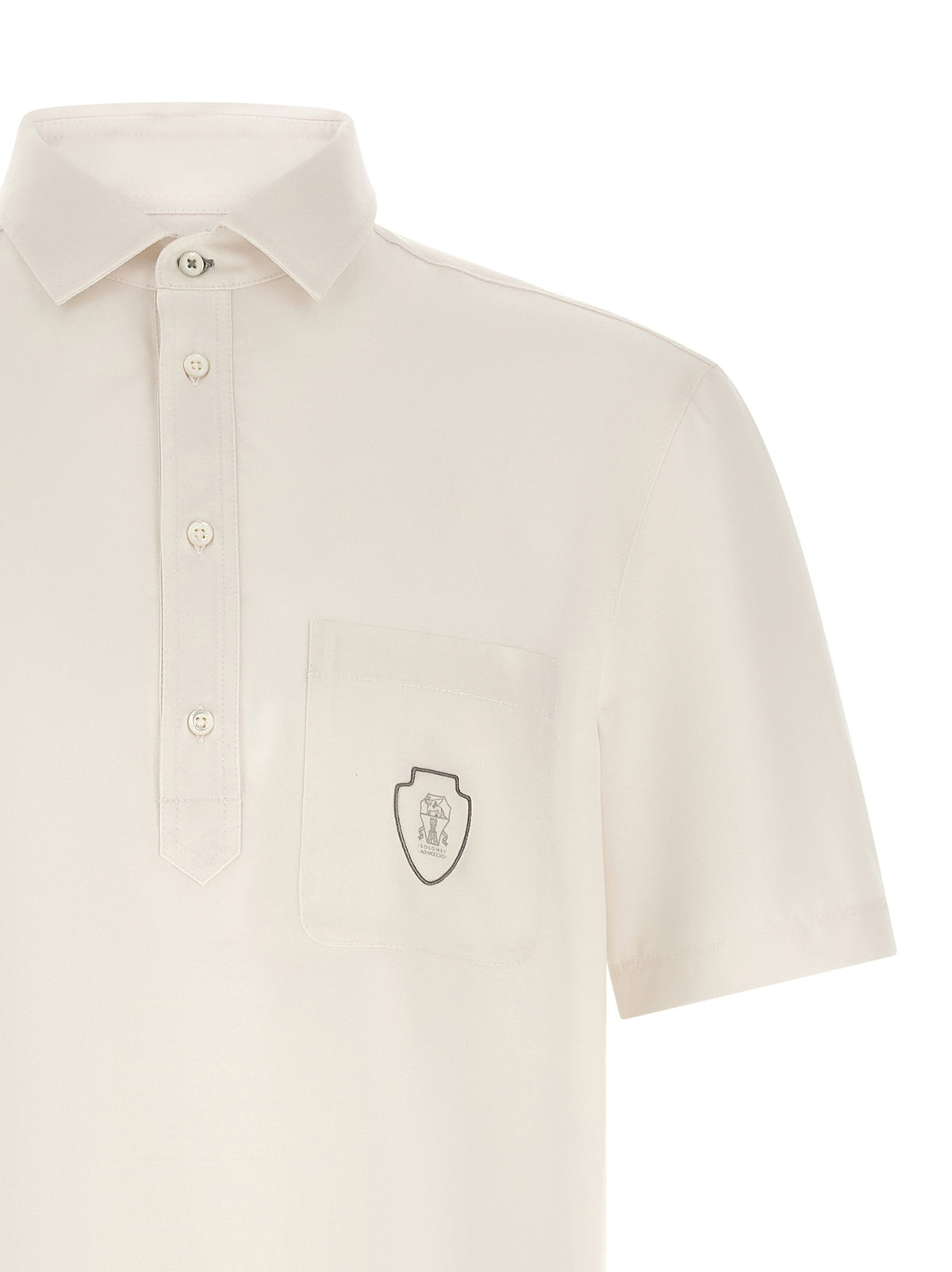 Brunello Cucinelli Heraldic Logo Polo Shirt