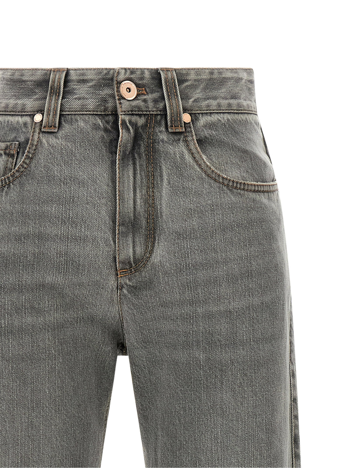 Brunello Cucinelli Grey Contemporary Loose Jeans