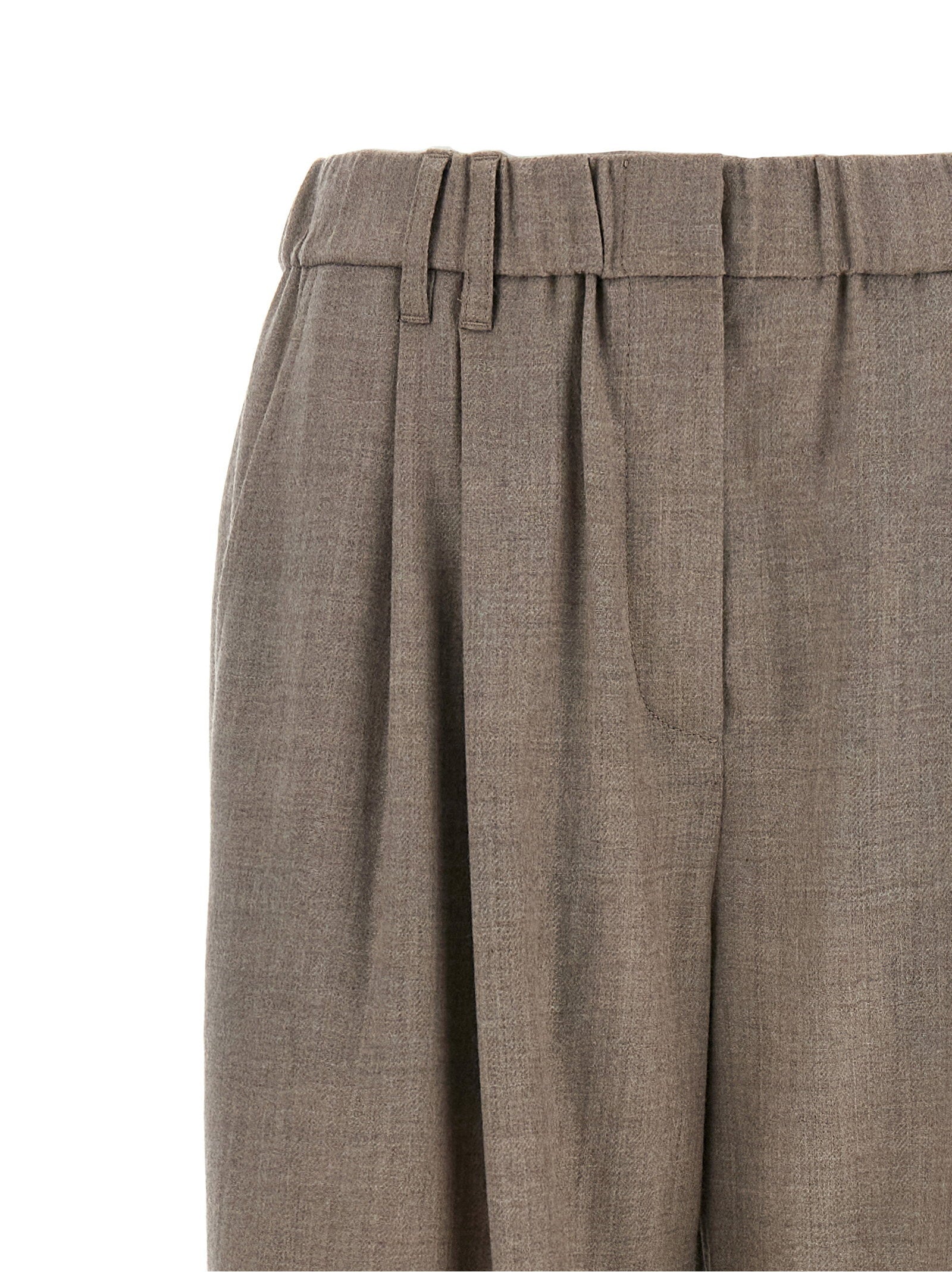 Brunello Cucinelli Light Pants With Pleats